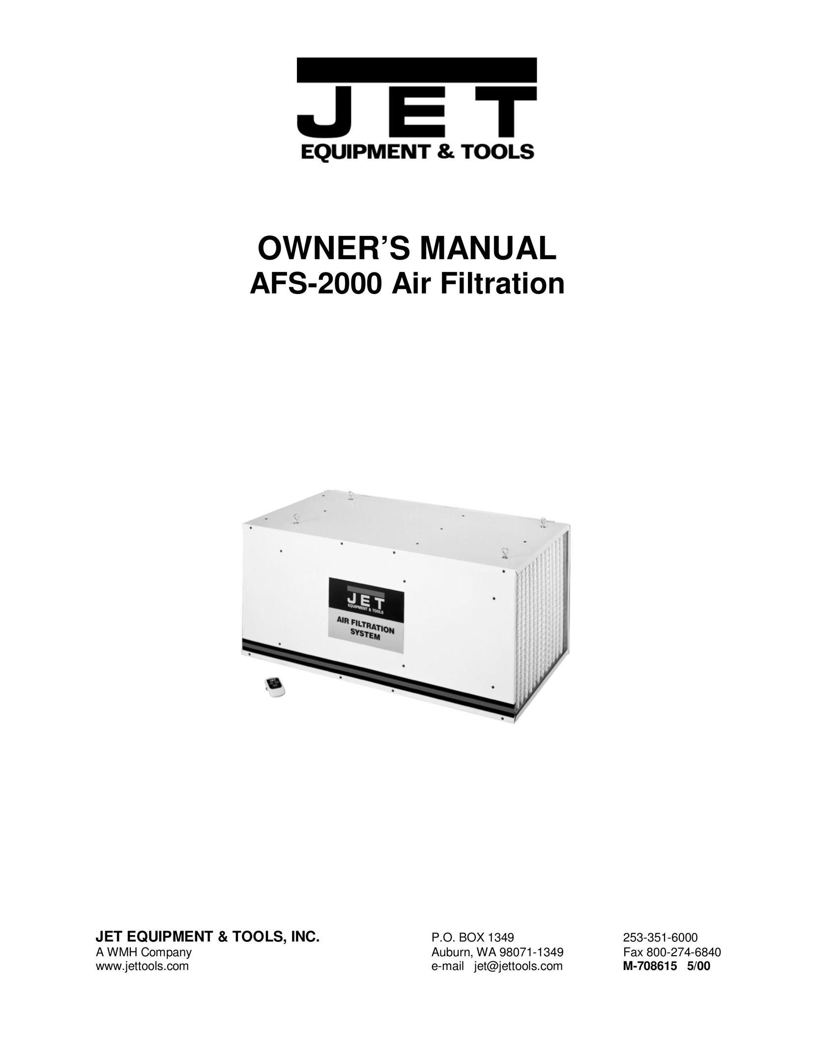 Jet Tools AFS-2000 Air Cleaner User Manual