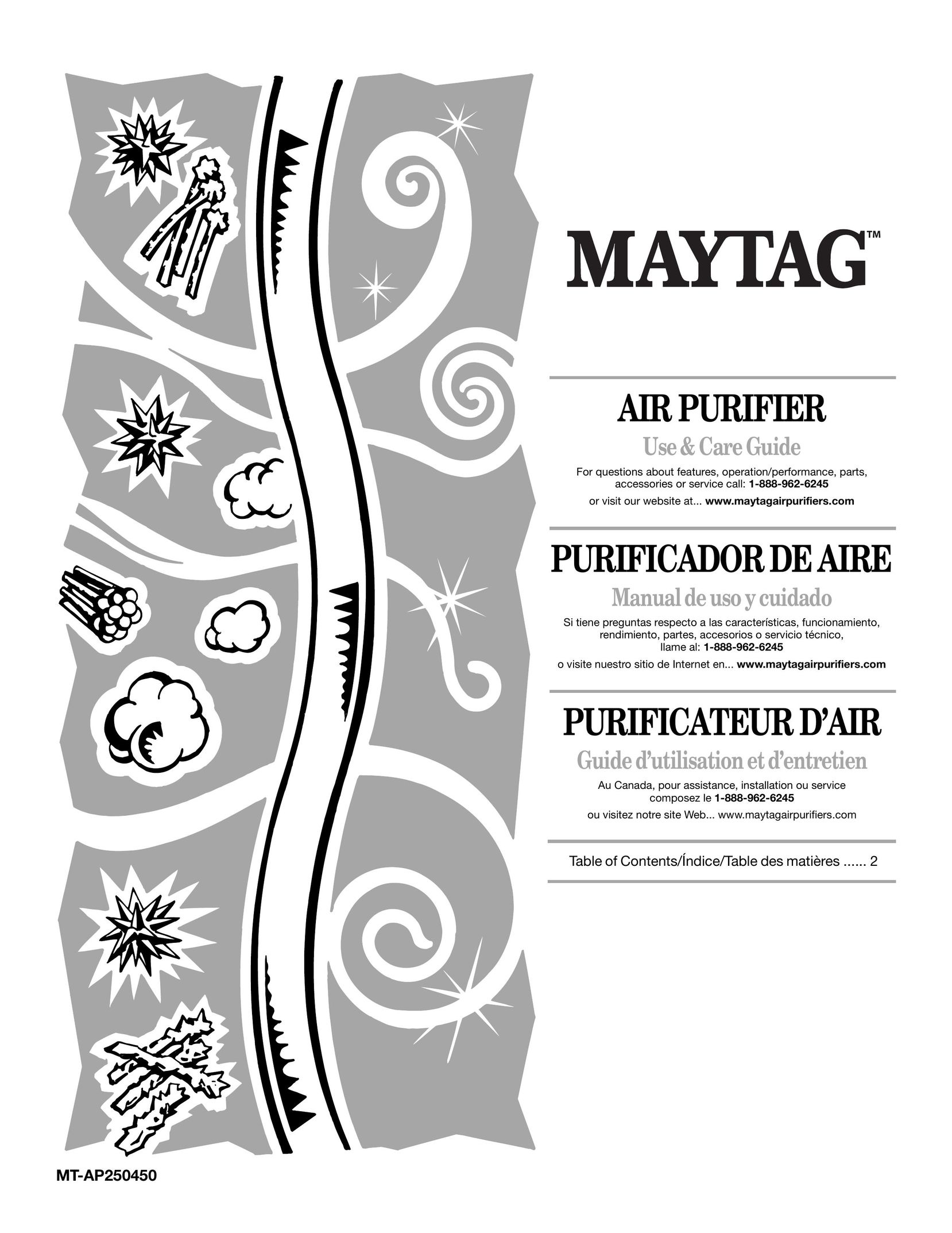 Maytag MT-AP250450 Air Cleaner User Manual