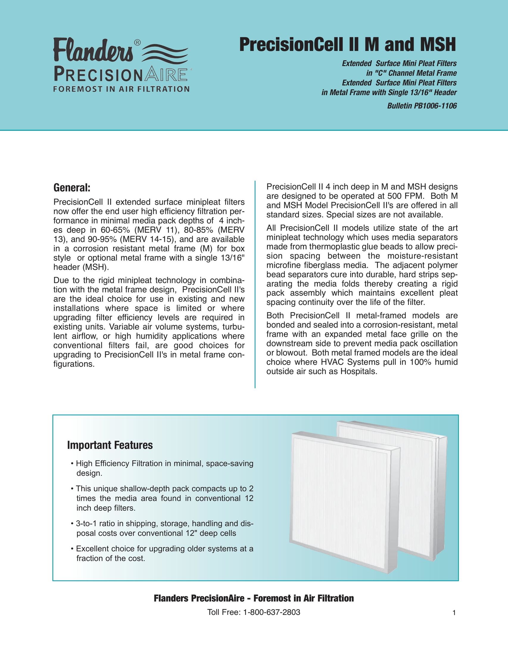 Precisionaire II M Air Cleaner User Manual