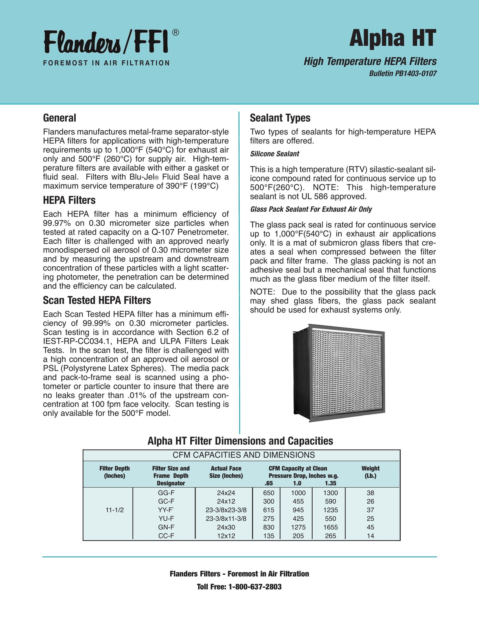 Precisionaire PB1403 Air Cleaner User Manual
