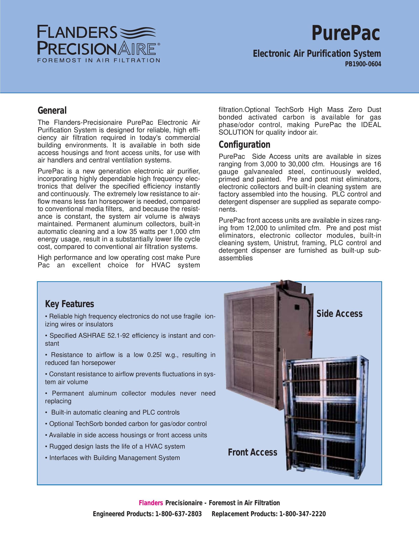 Precisionaire PB1900-0604 Air Cleaner User Manual