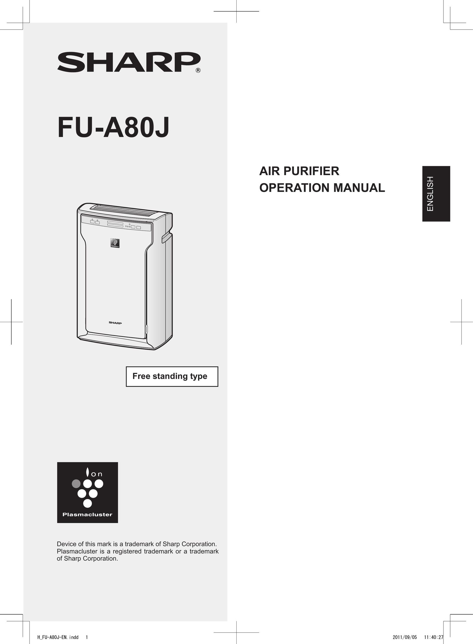 Sharp FU-A80J Air Cleaner User Manual