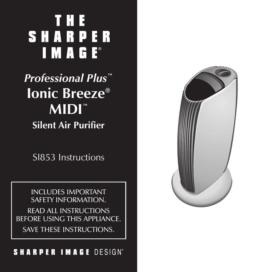 Sharper Image SI853 Air Cleaner User Manual
