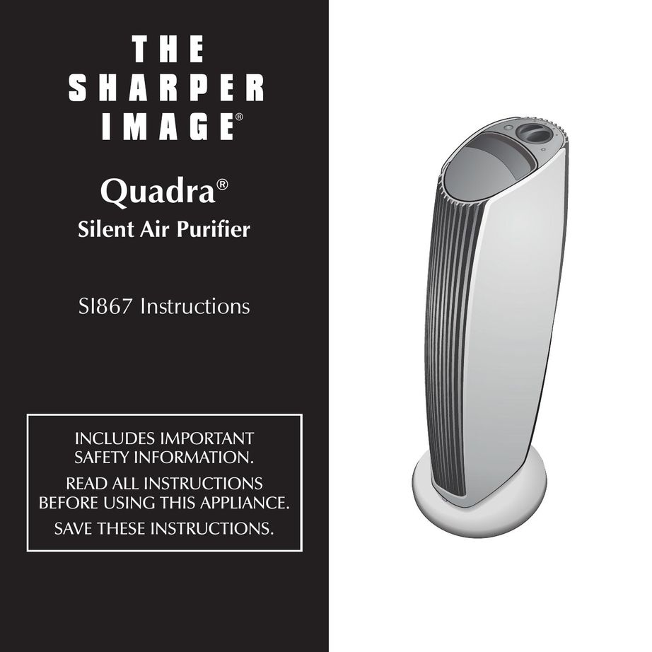 Sharper Image SI867 Air Cleaner User Manual