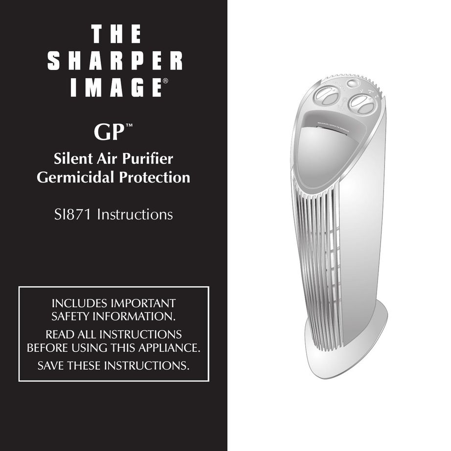 Sharper Image SI871 Air Cleaner User Manual