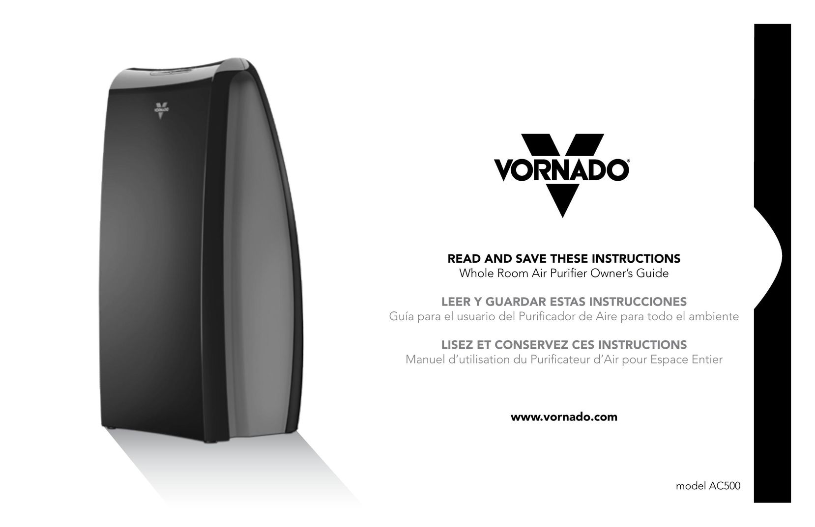 Vornado AC500 Air Cleaner User Manual