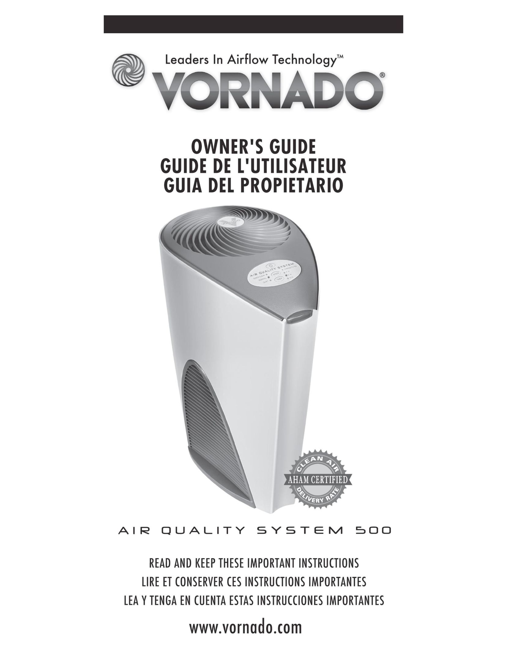 Vornado AQS 500 Air Cleaner User Manual