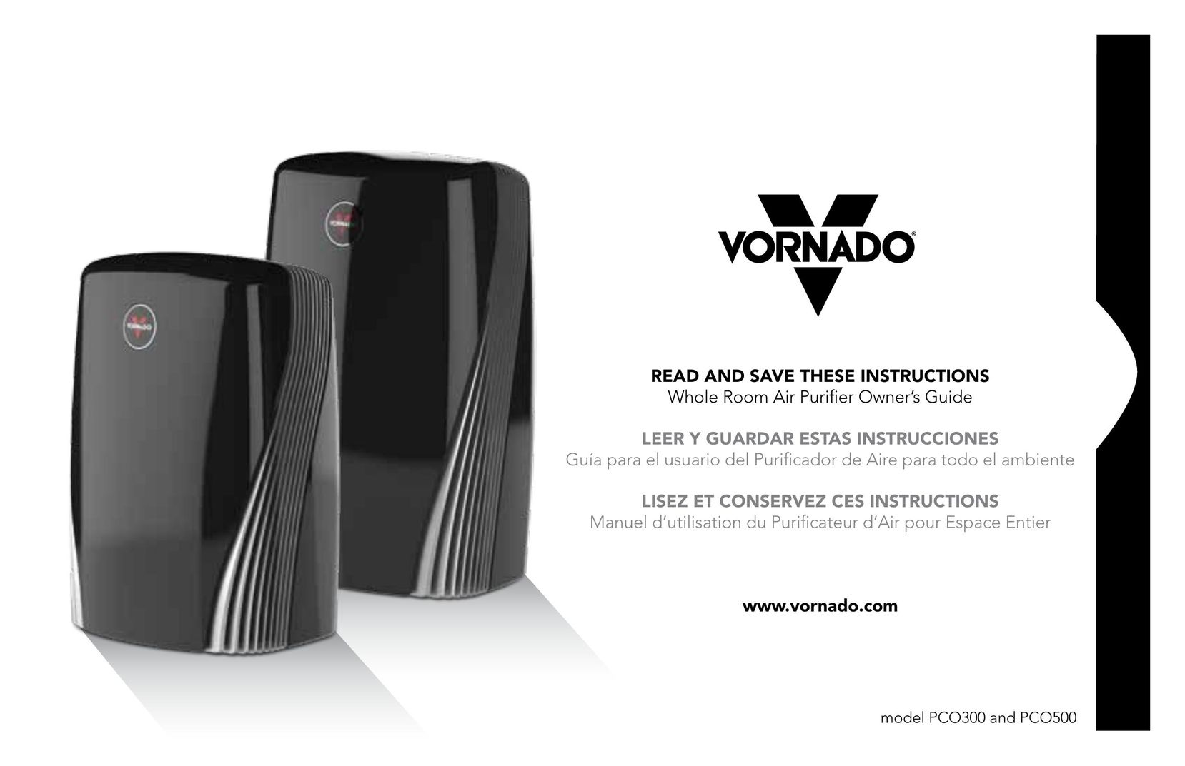 Vornado whole room air purifier Air Cleaner User Manual