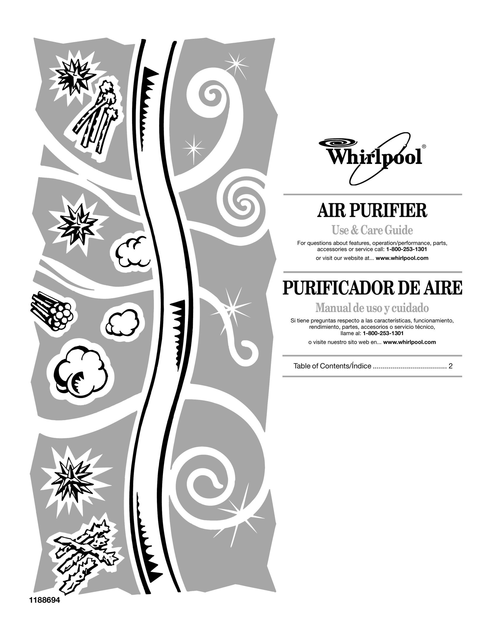 Whirlpool 1188694 Air Cleaner User Manual