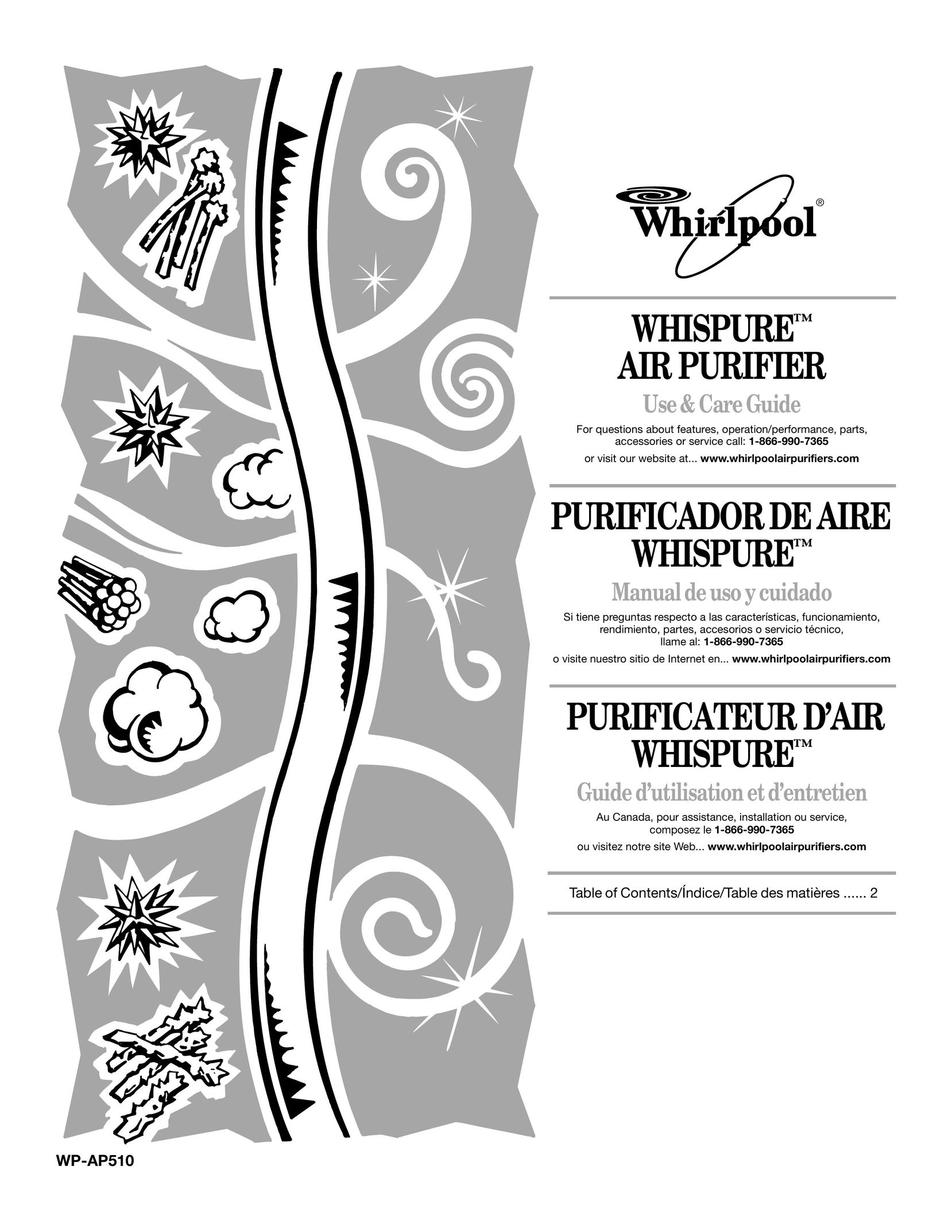 Whirlpool AP510 Air Cleaner User Manual