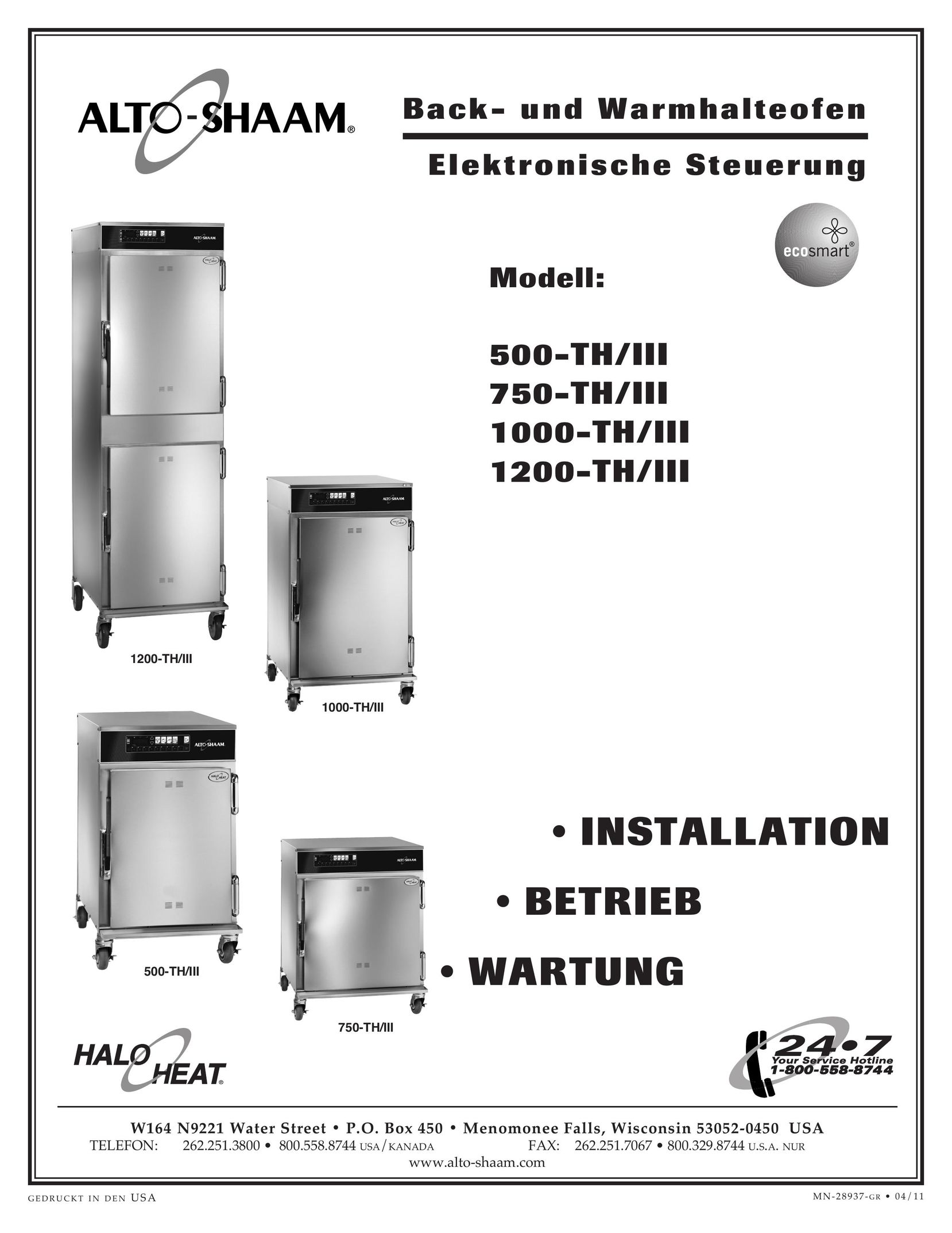 Alto-Shaam 1000-TH/III Air Conditioner User Manual