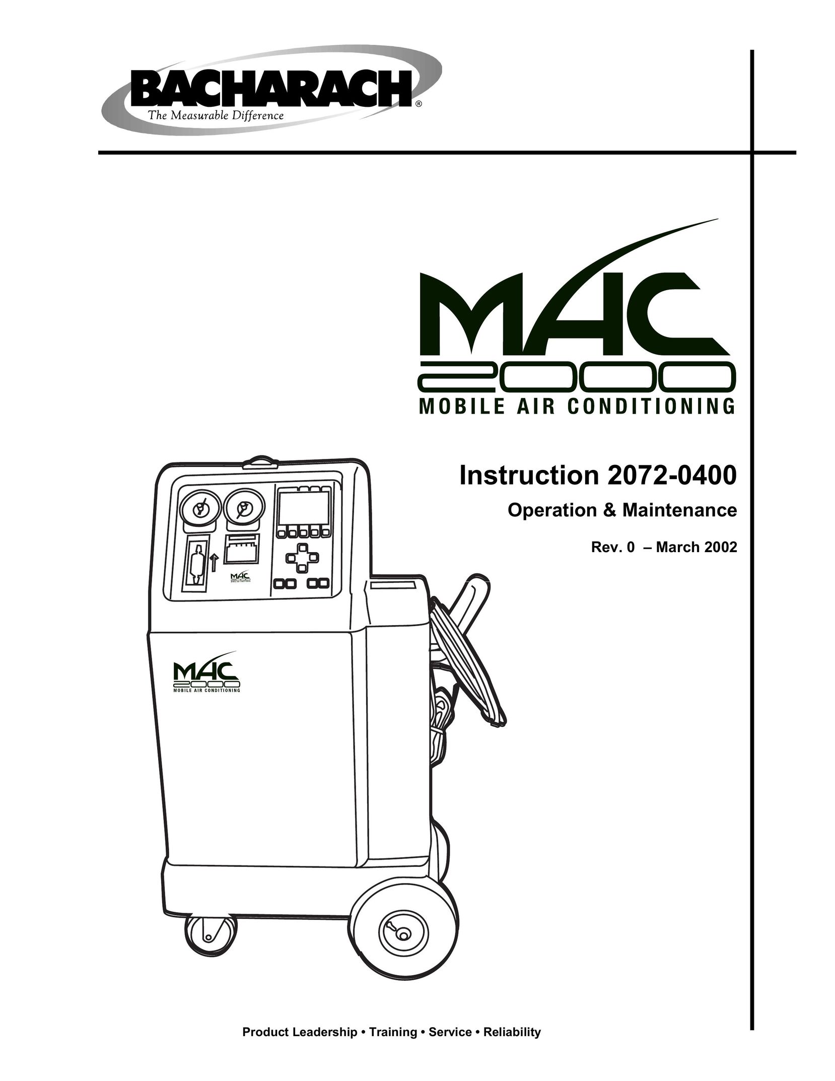 Bacharach 2072-0400 Air Conditioner User Manual