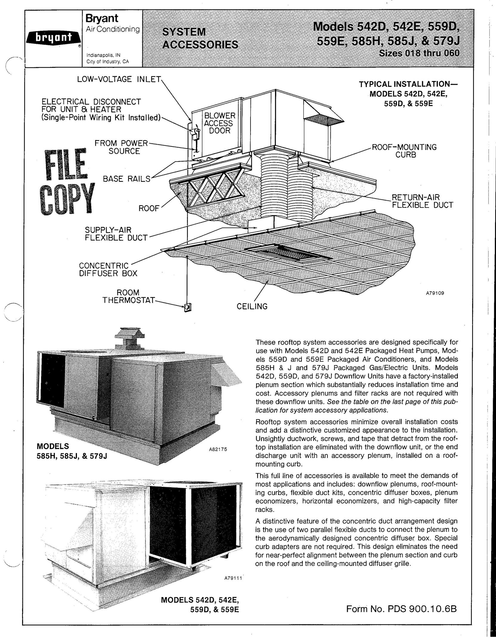 Bryant 542D Air Conditioner User Manual