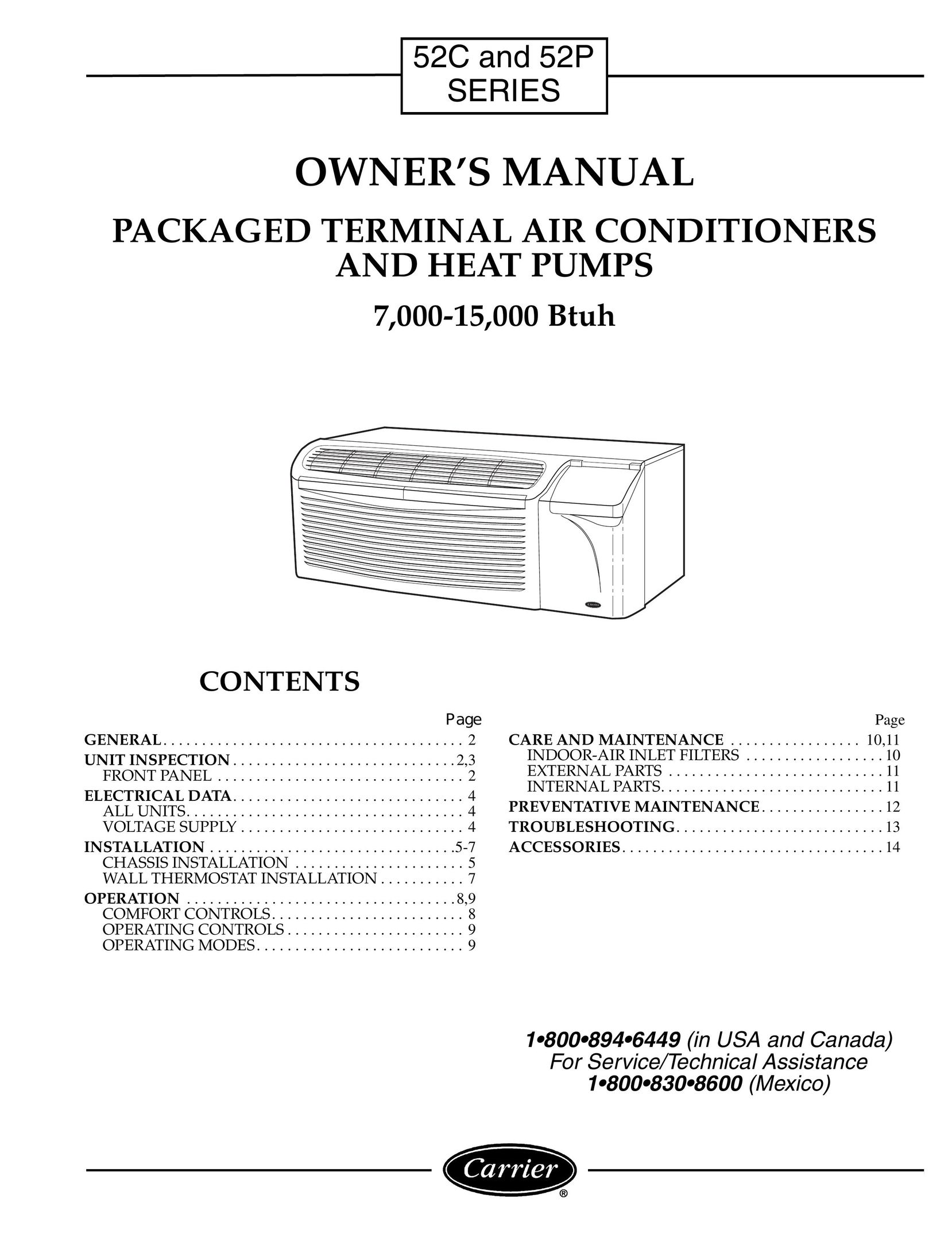 Carrier Access 52C Air Conditioner User Manual