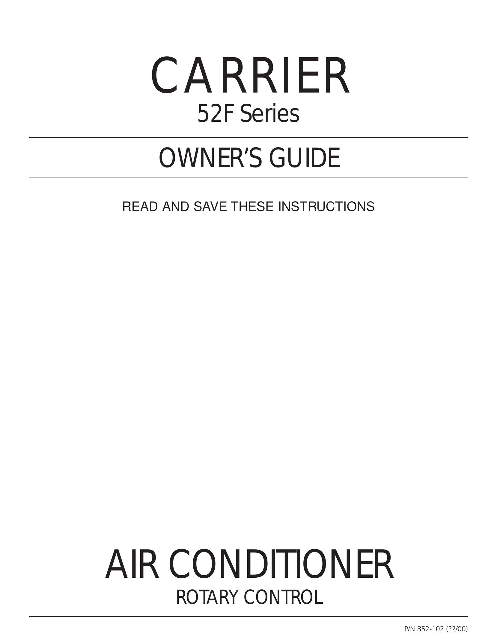 Carrier Access 52F Series Air Conditioner User Manual