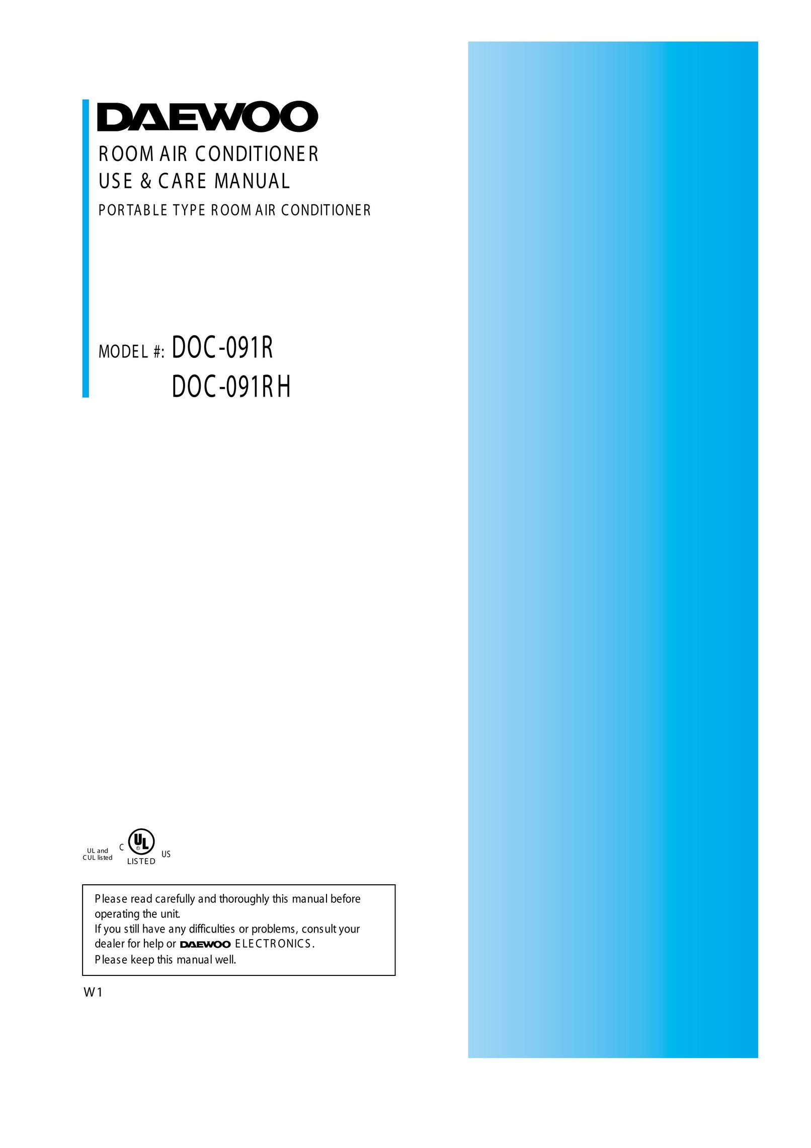 Daewoo DOC-091RH Air Conditioner User Manual