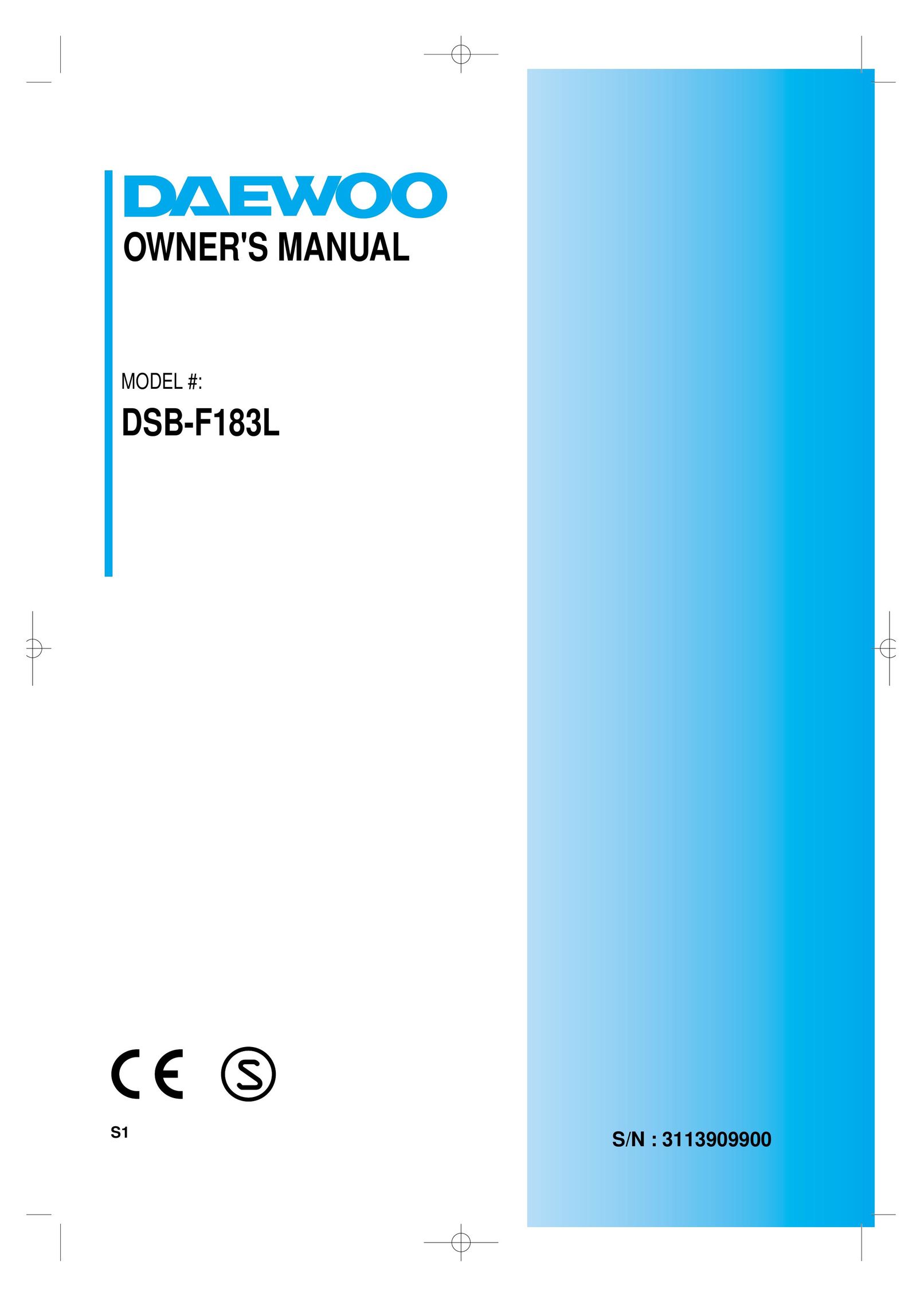 Daewoo DSB-F183L Air Conditioner User Manual