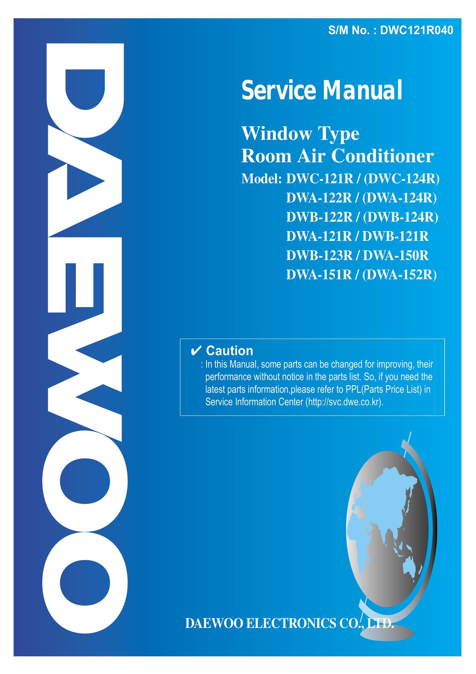 Daewoo DWC-121R Air Conditioner User Manual