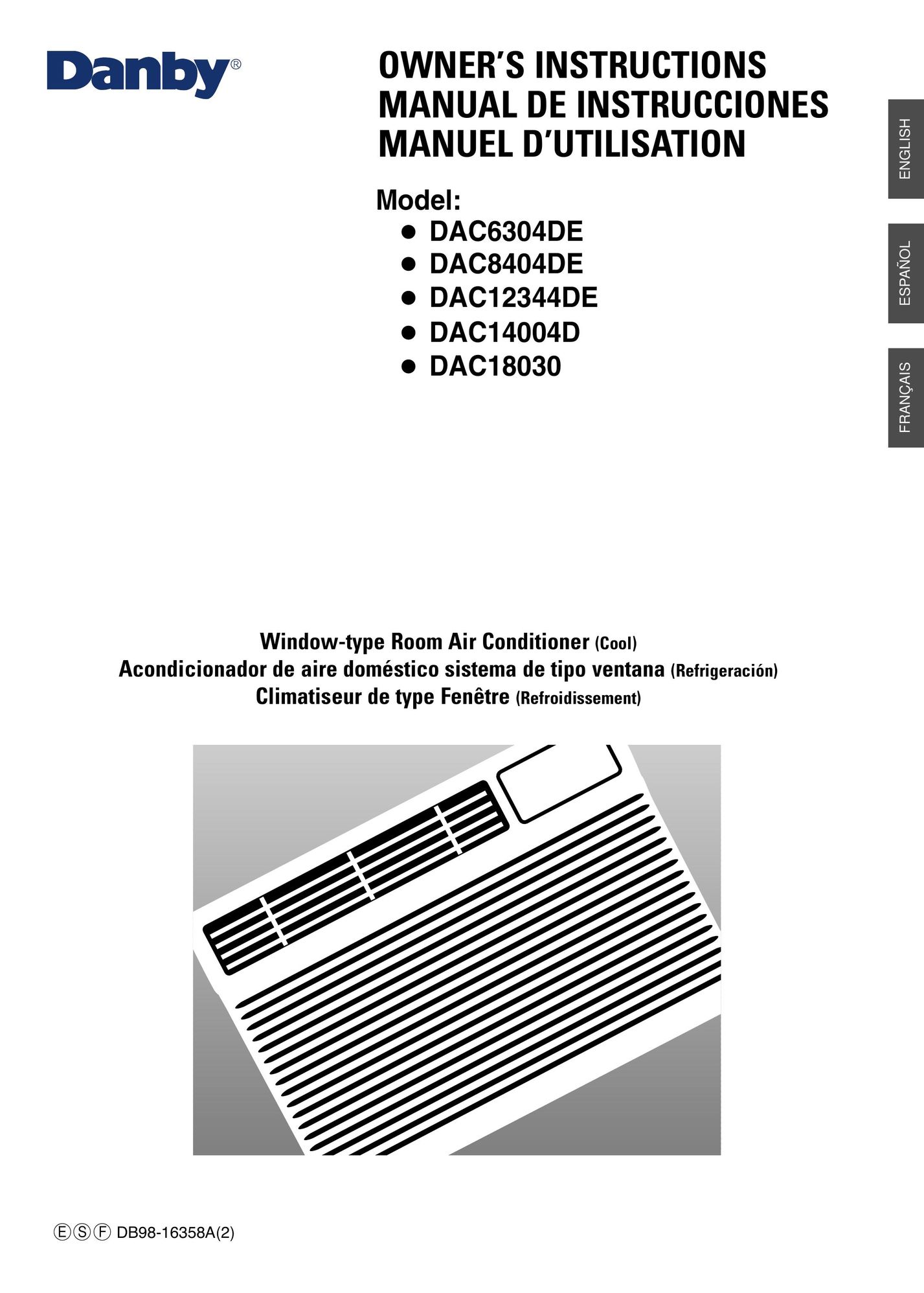 Danby DAC18030 Air Conditioner User Manual