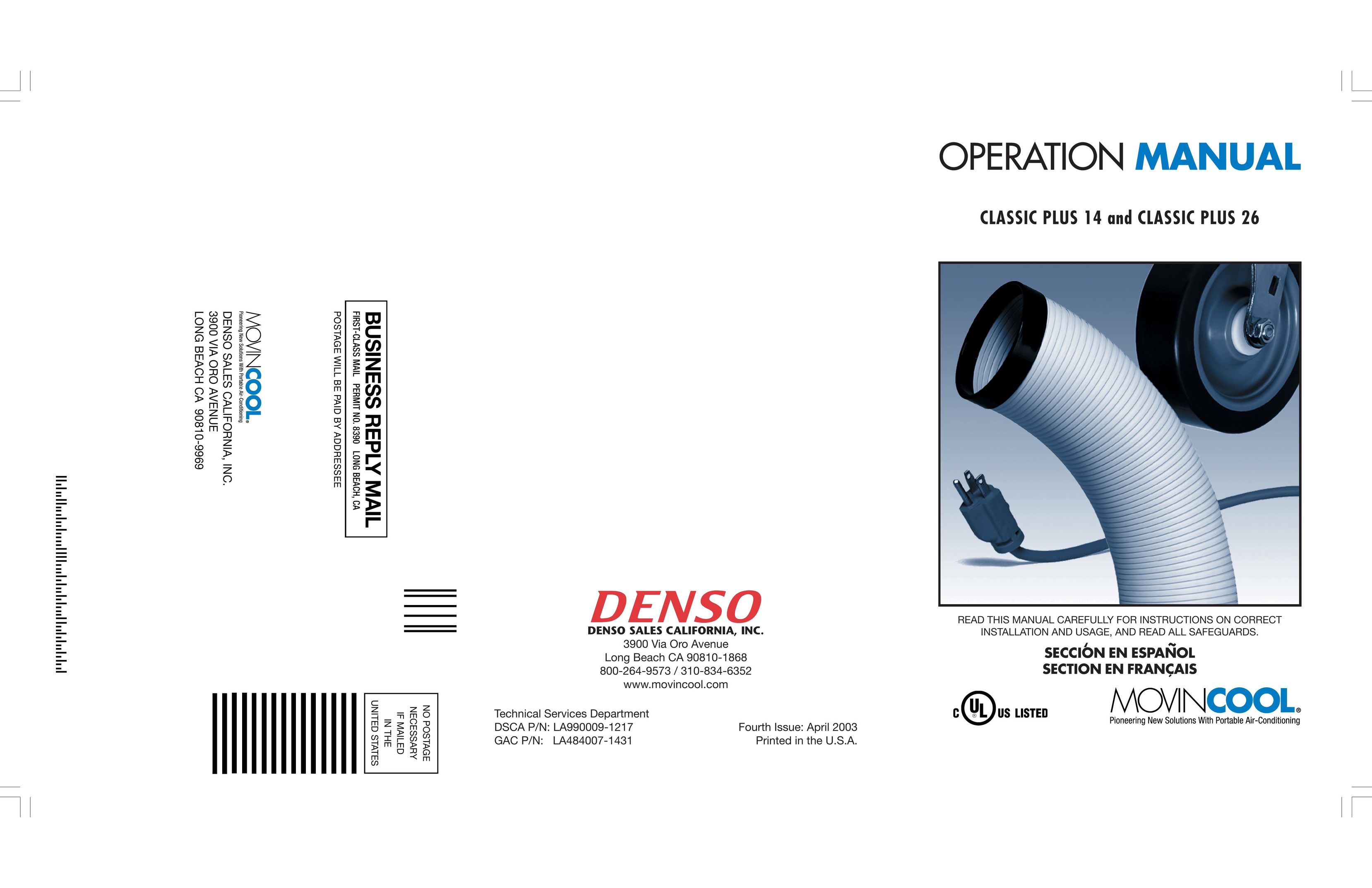 Denso CLASSIC PLUS 14 Air Conditioner User Manual