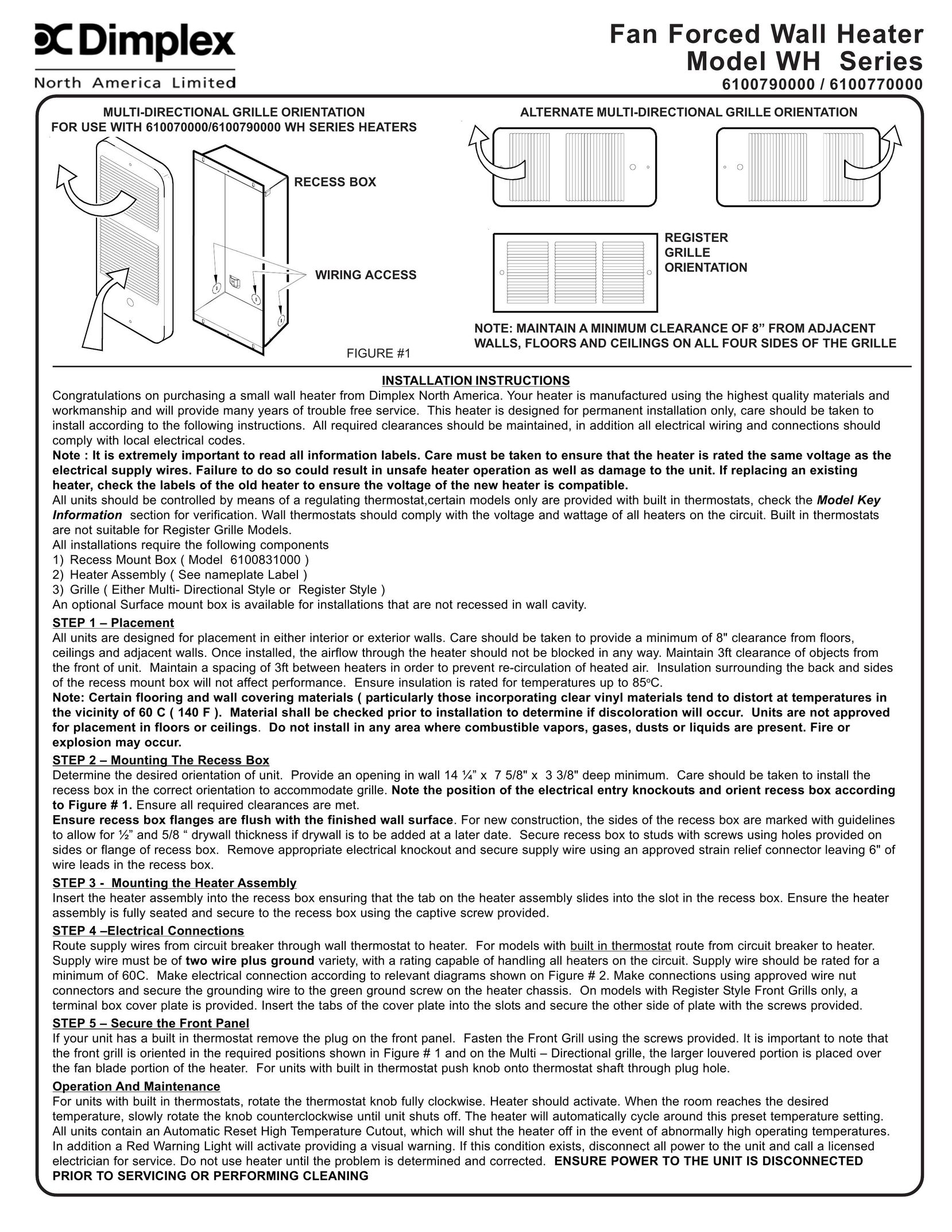 Dimplex 6100770000 Air Conditioner User Manual