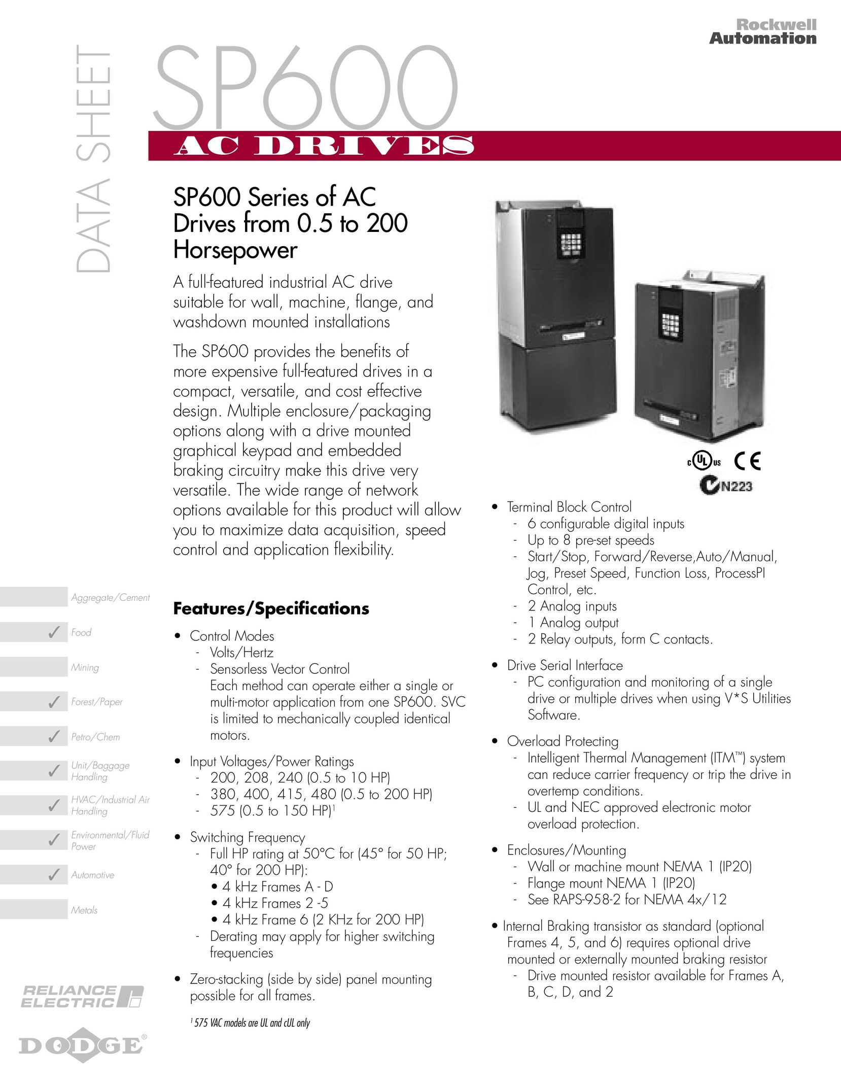 Dodge SP600 Series Air Conditioner User Manual