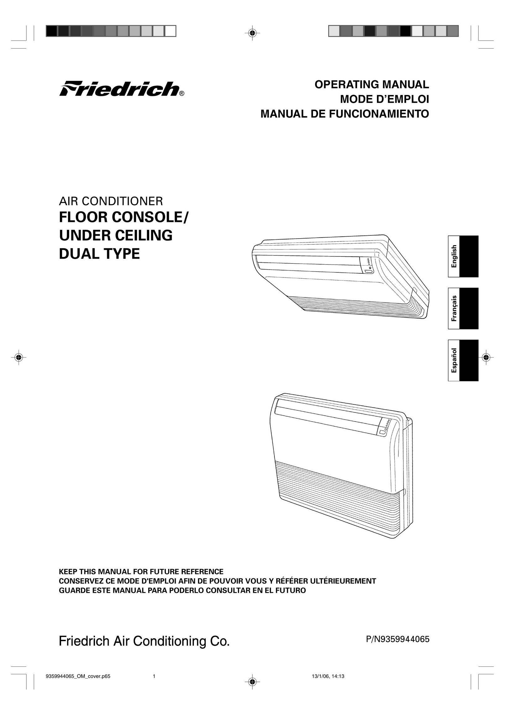 Friedrich 9359944065 Air Conditioner User Manual