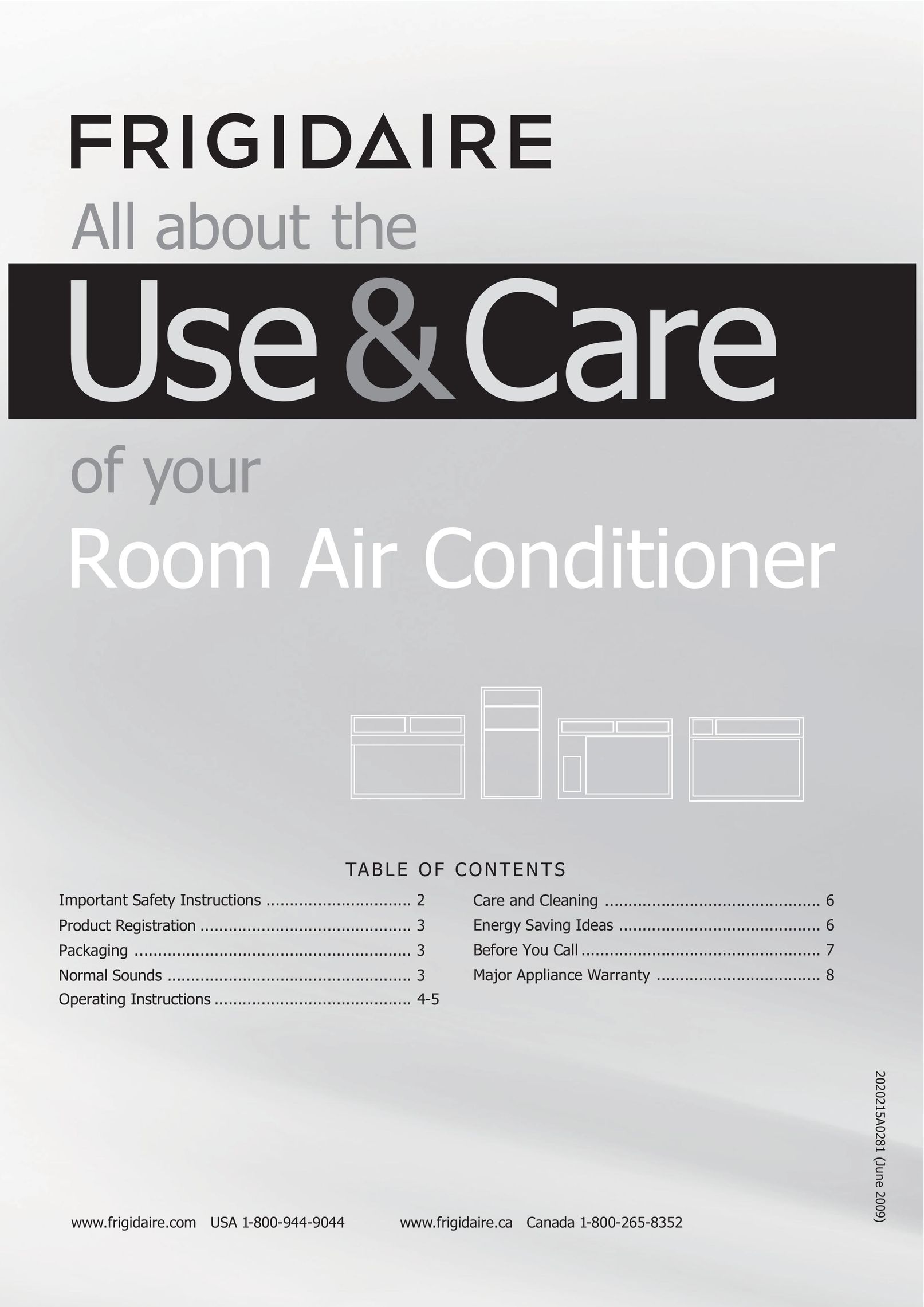 Frigidaire 2020215A0281 Air Conditioner User Manual
