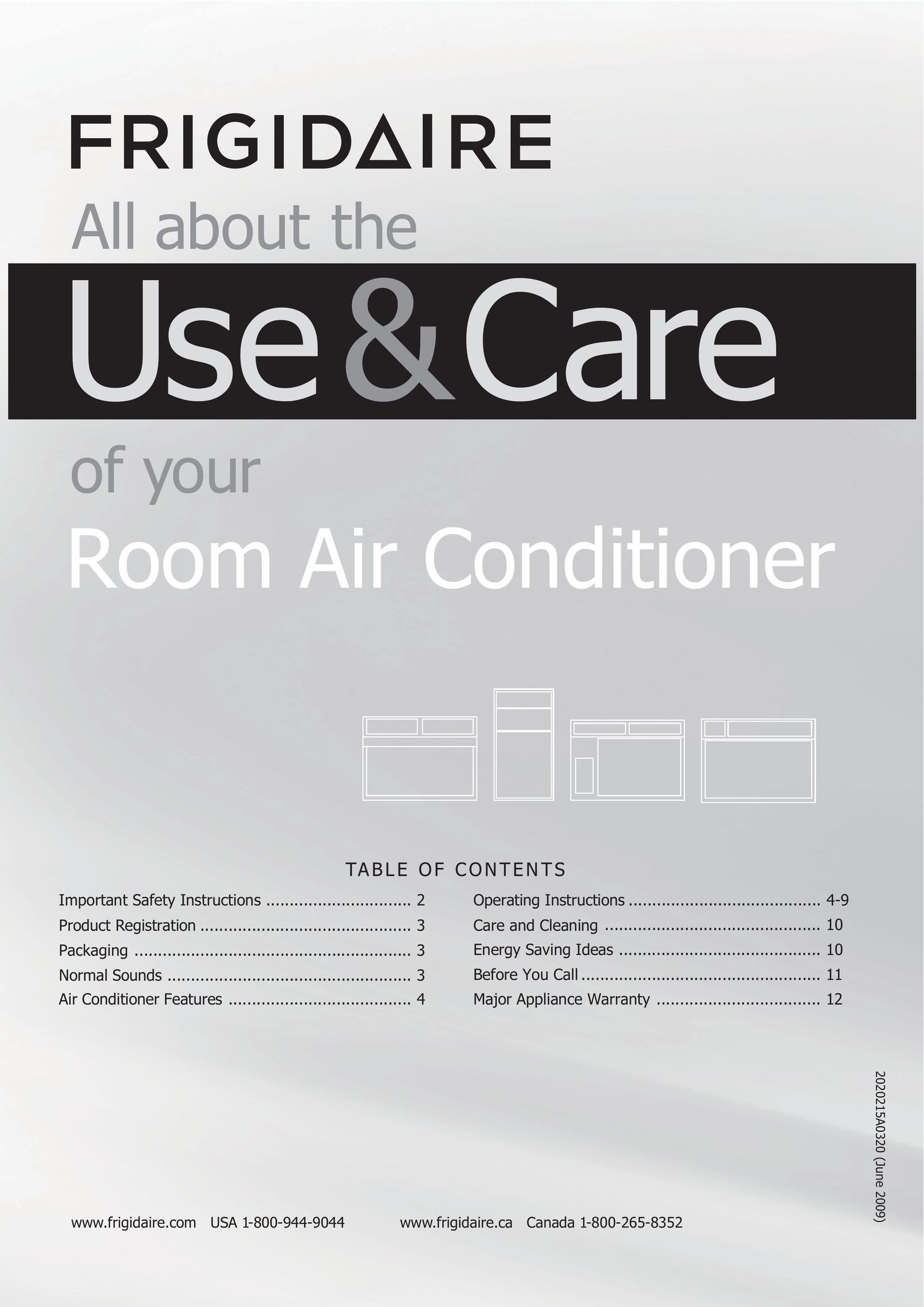 Frigidaire 2020215A0320 Air Conditioner User Manual