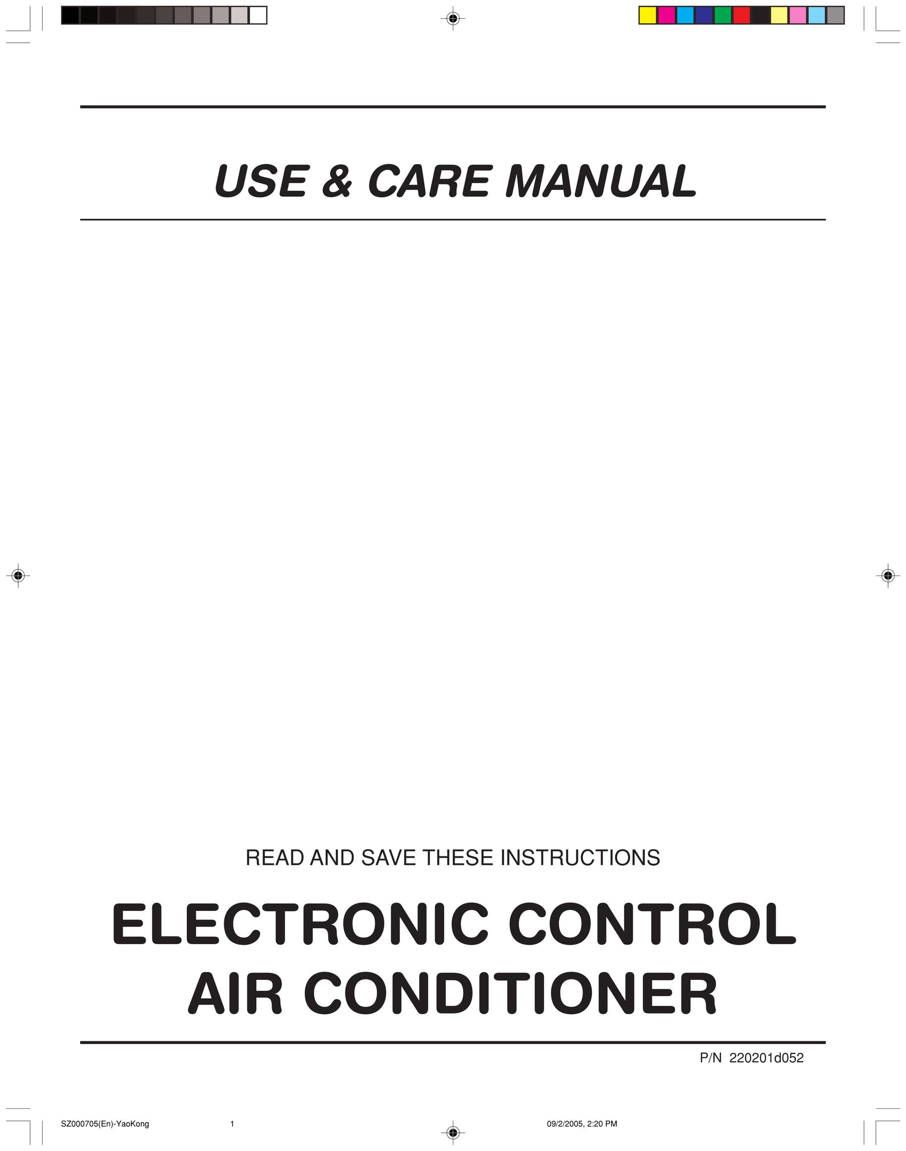 Frigidaire 220201d052 Air Conditioner User Manual