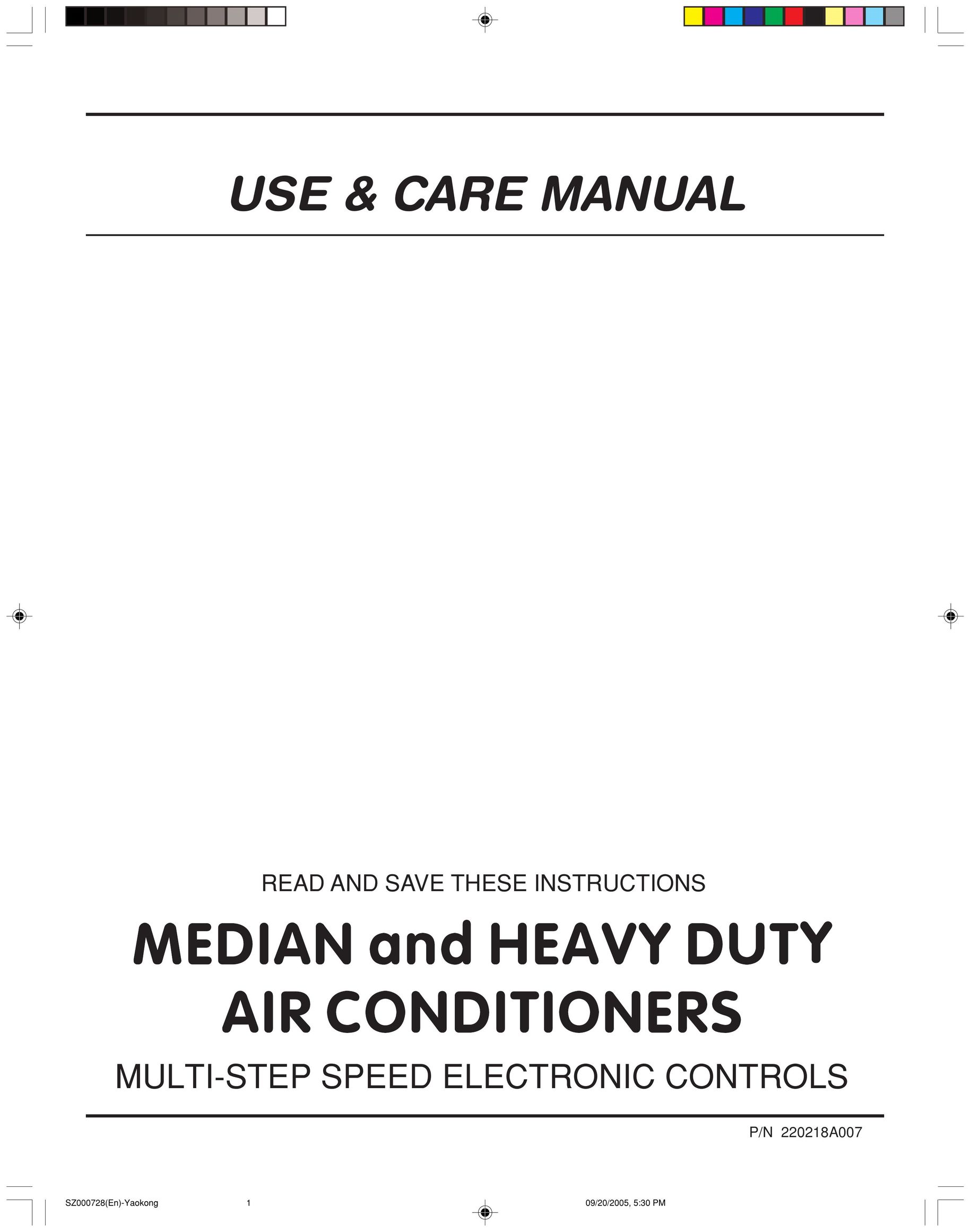 Frigidaire 220218A007 Air Conditioner User Manual
