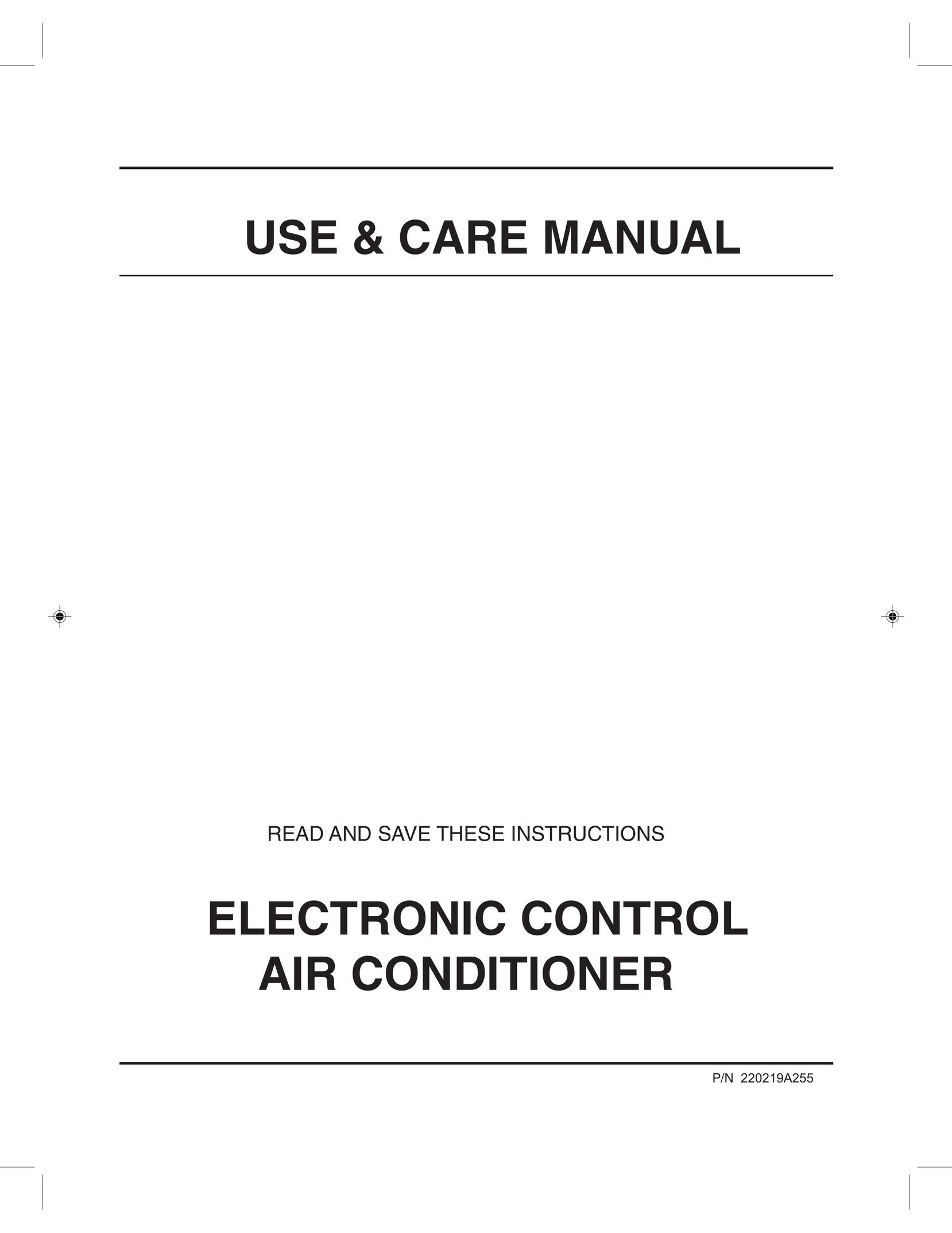 Frigidaire 220219A255 Air Conditioner User Manual