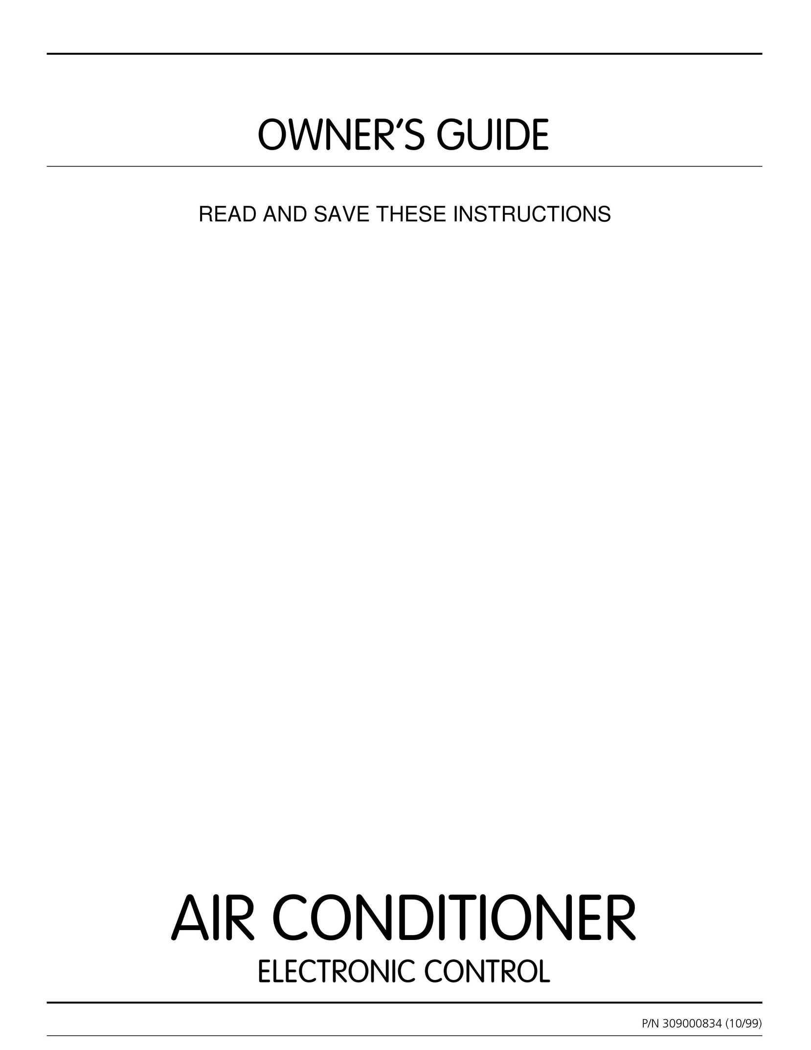 Frigidaire 309000834 Air Conditioner User Manual