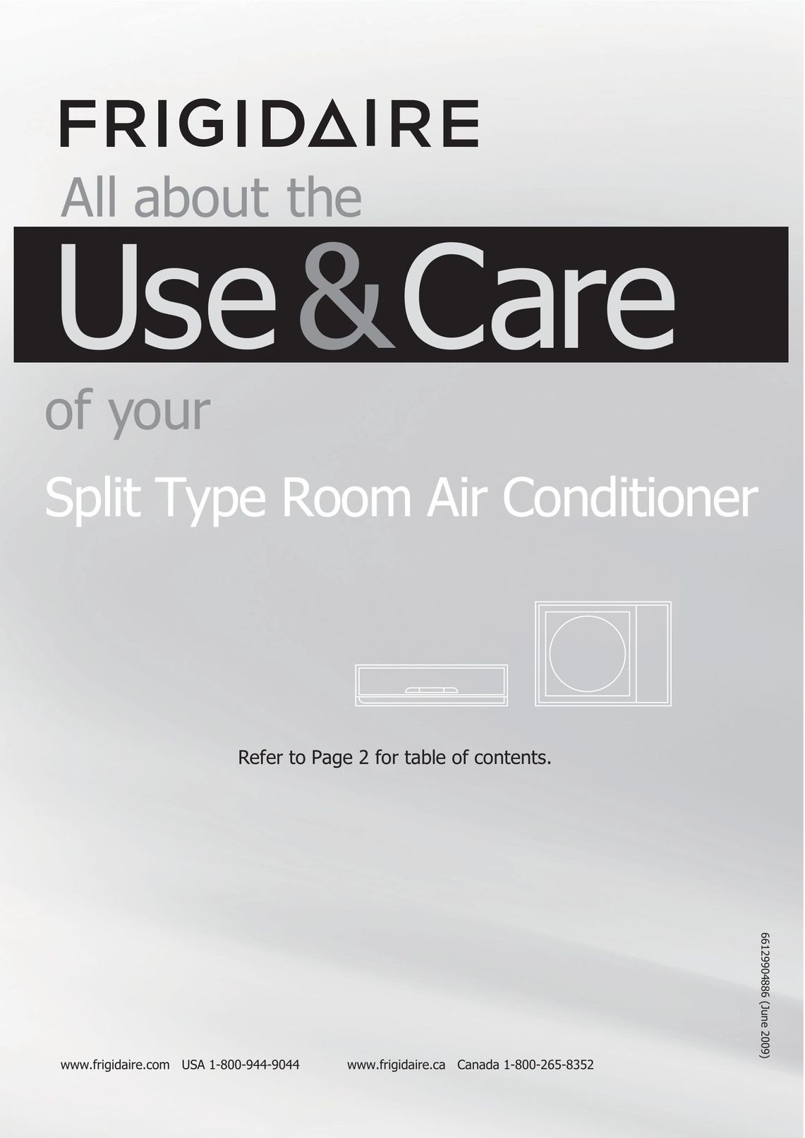 Frigidaire 66129904886 Air Conditioner User Manual