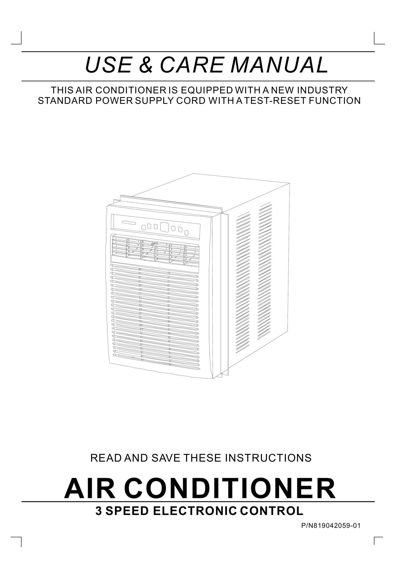 Frigidaire 819042059-01 Air Conditioner User Manual