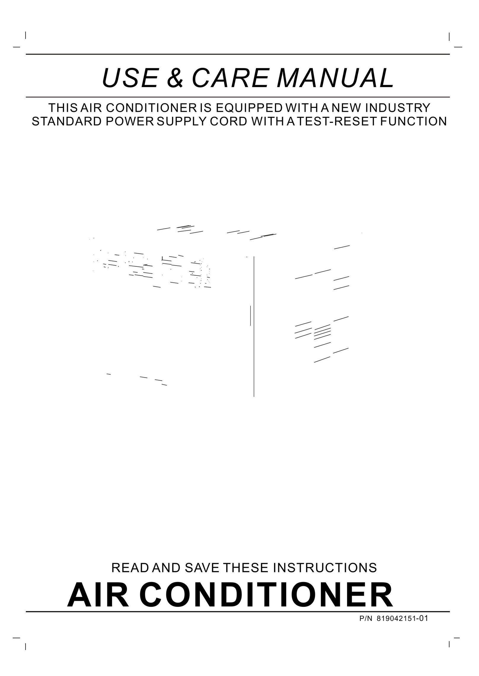 Frigidaire 819042151-01 Air Conditioner User Manual