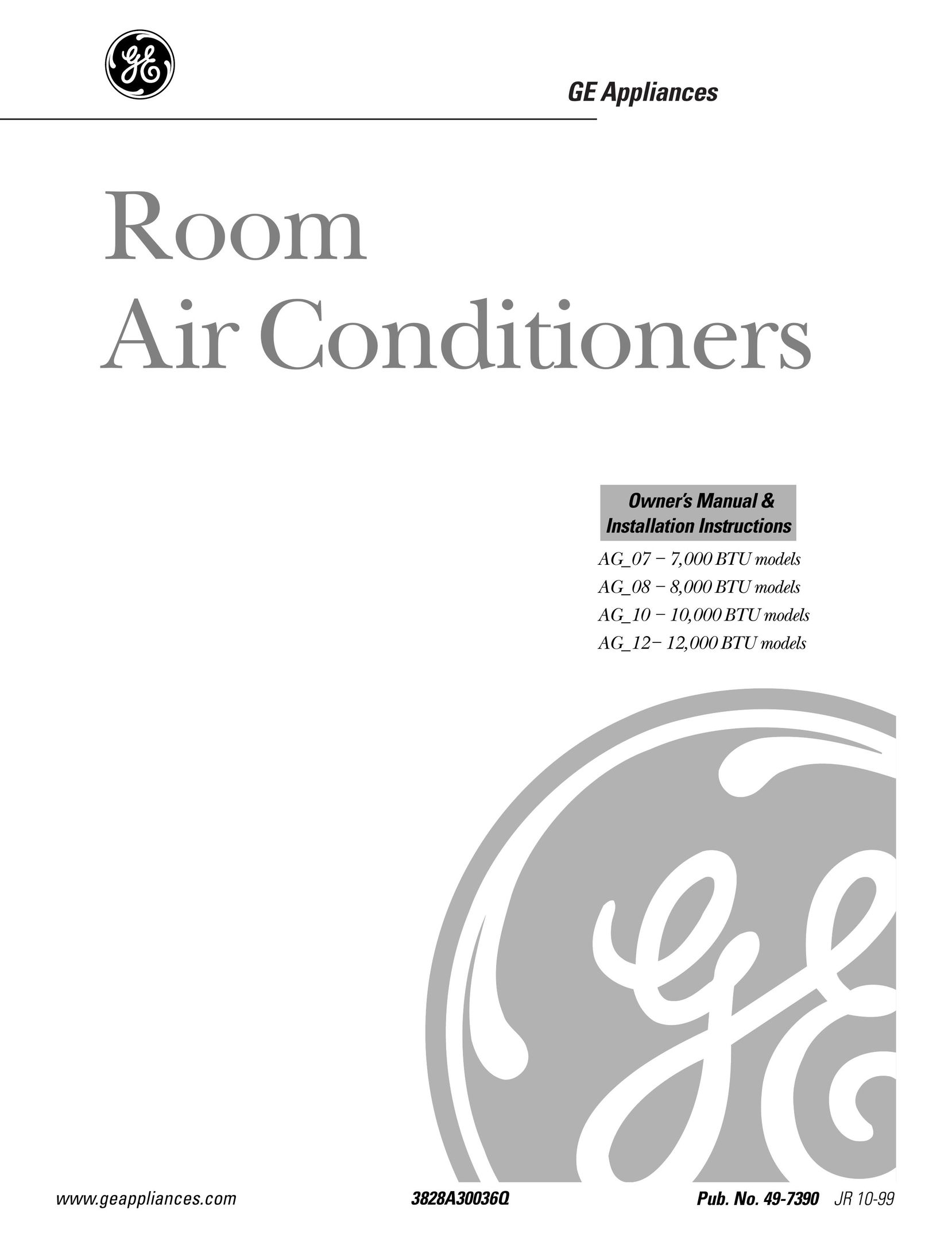 GE 000 BTU models Air Conditioner User Manual