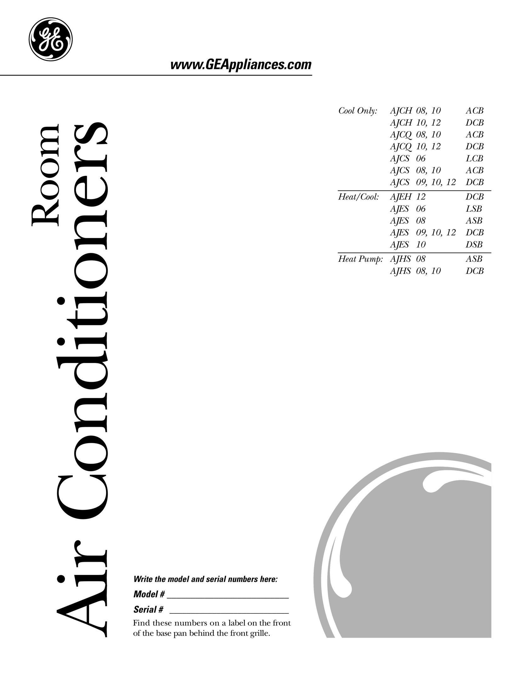 GE 10 ACB AJCQ 10 Air Conditioner User Manual