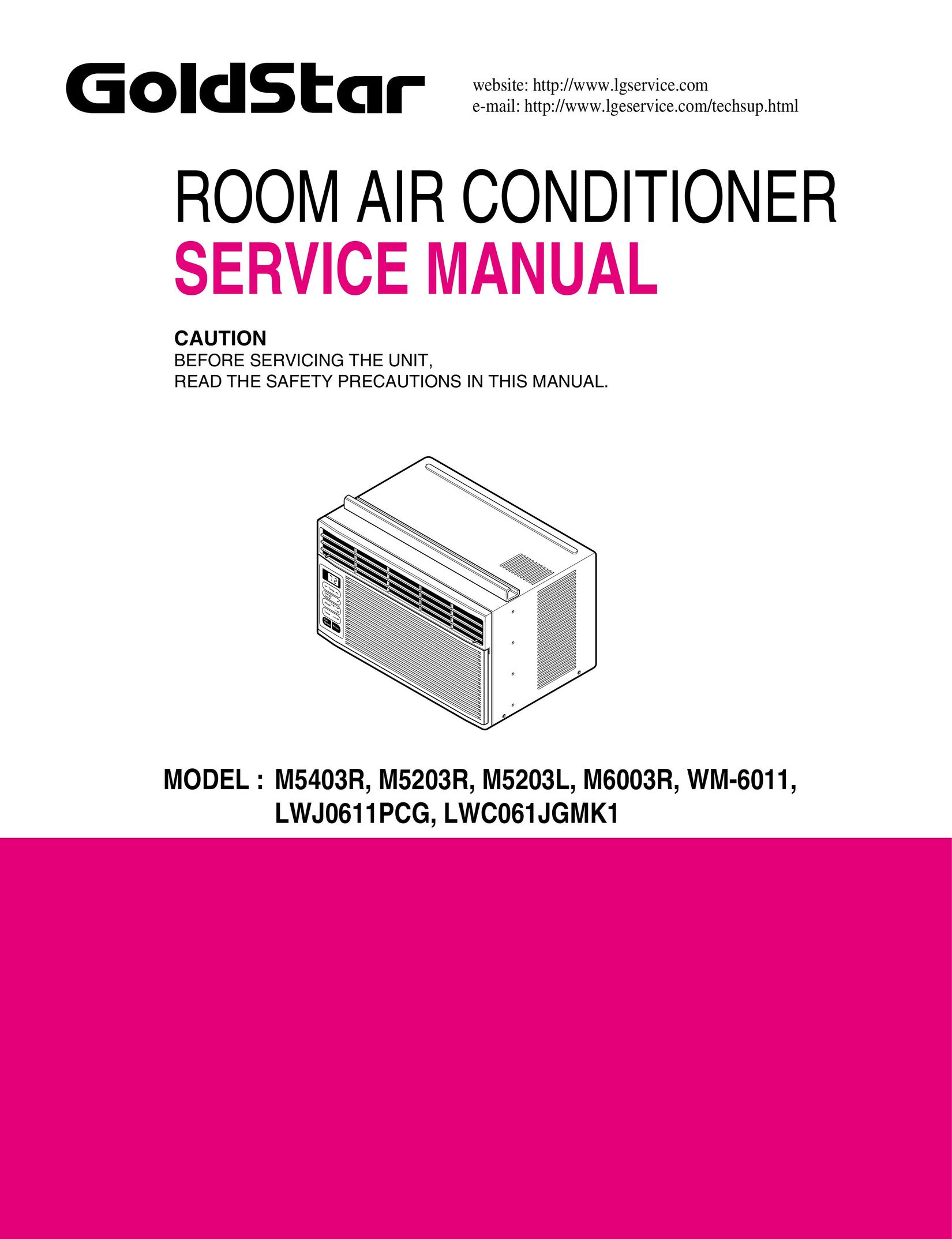 Goldstar LWC061JGMK1 Air Conditioner User Manual