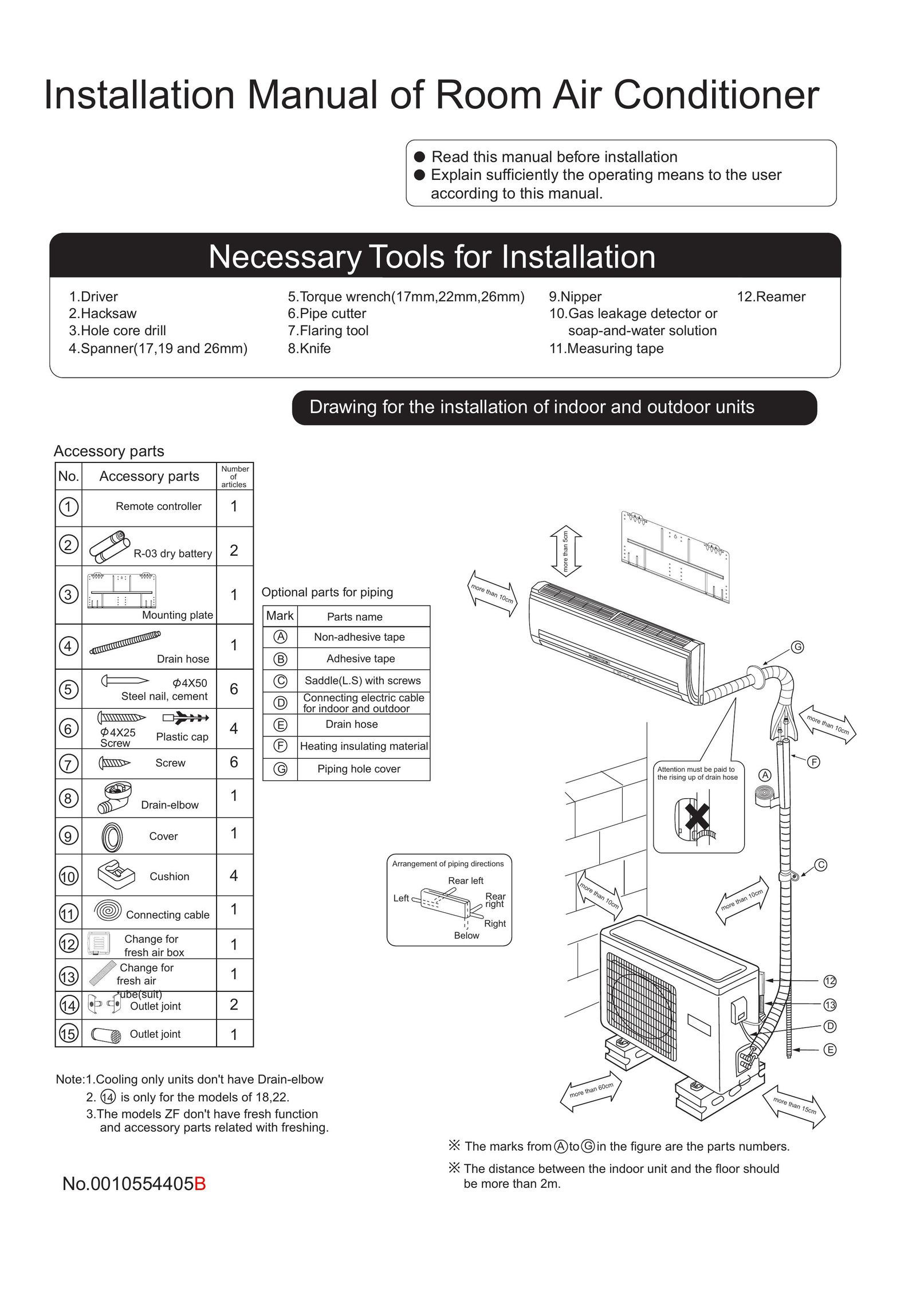 Haier 0010554405B Air Conditioner User Manual