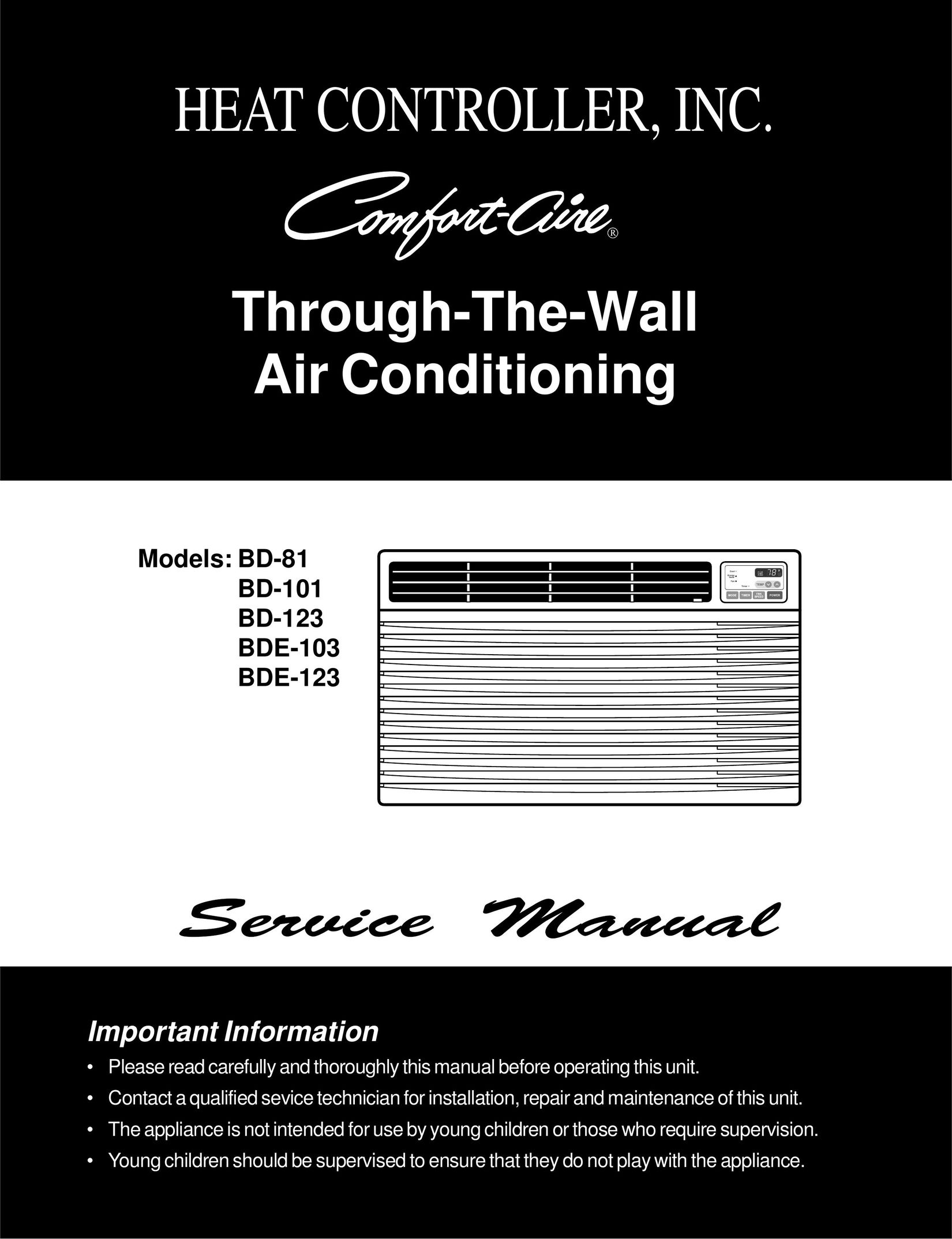 Heat Controller BDE-123 Air Conditioner User Manual