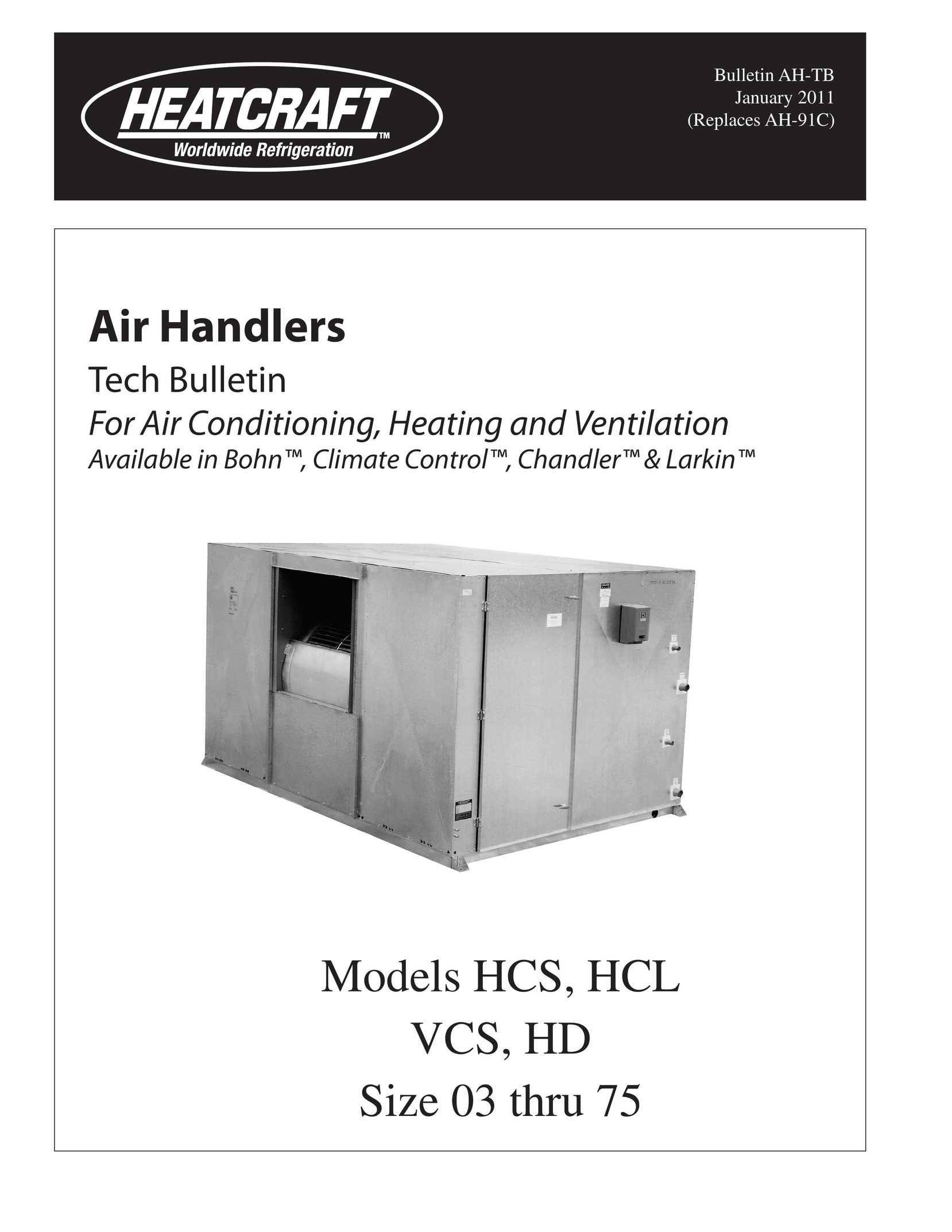Heatcraft Refrigeration Products HCS Air Conditioner User Manual