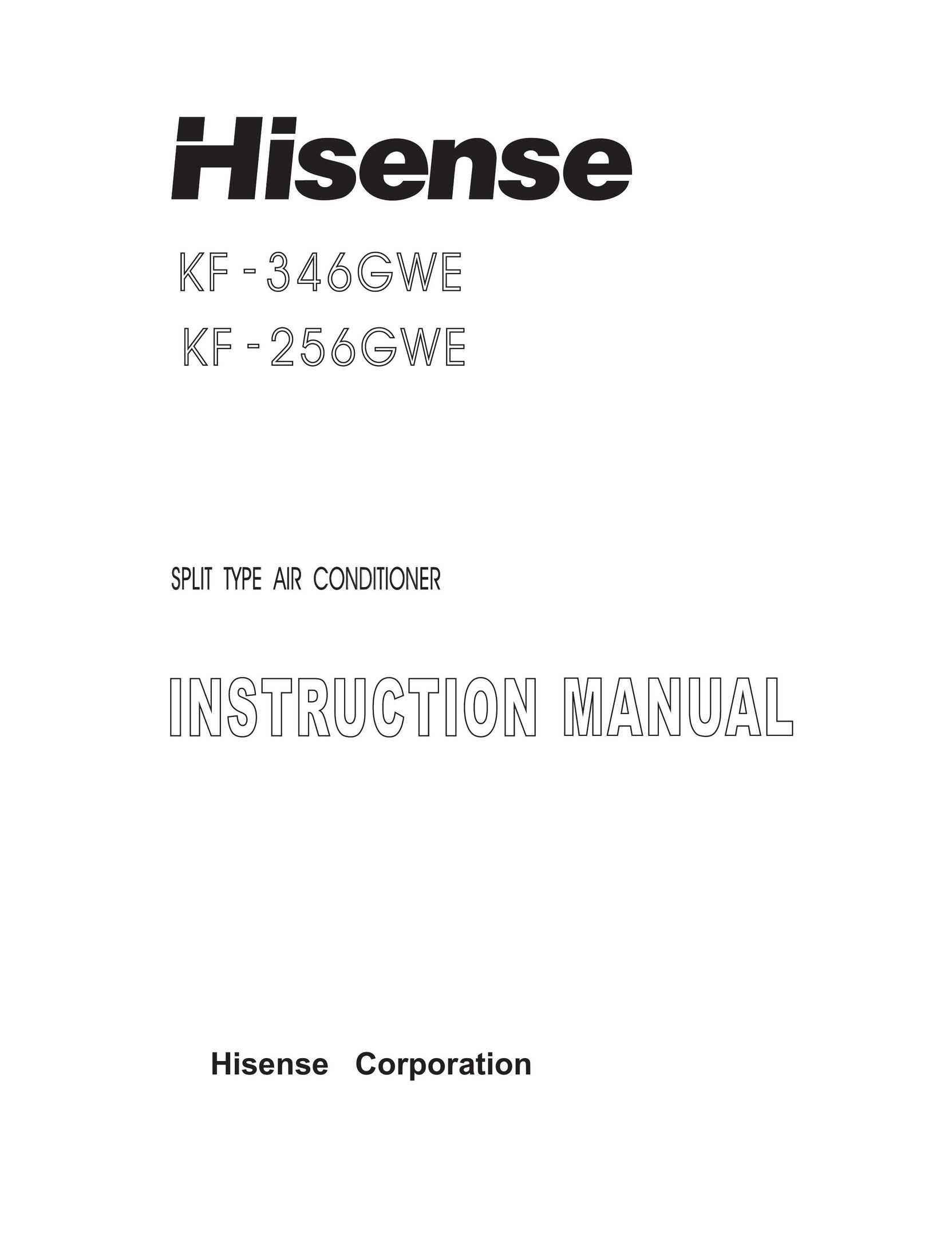 Hisense Group KF 346GWE Air Conditioner User Manual