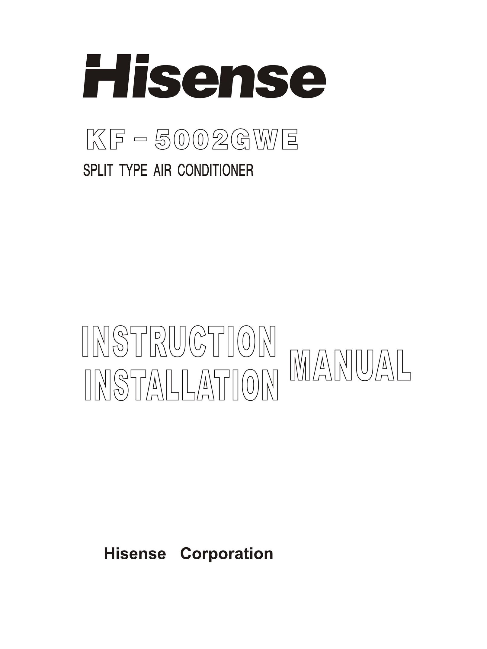 Hisense Group KF-5002GWE Air Conditioner User Manual