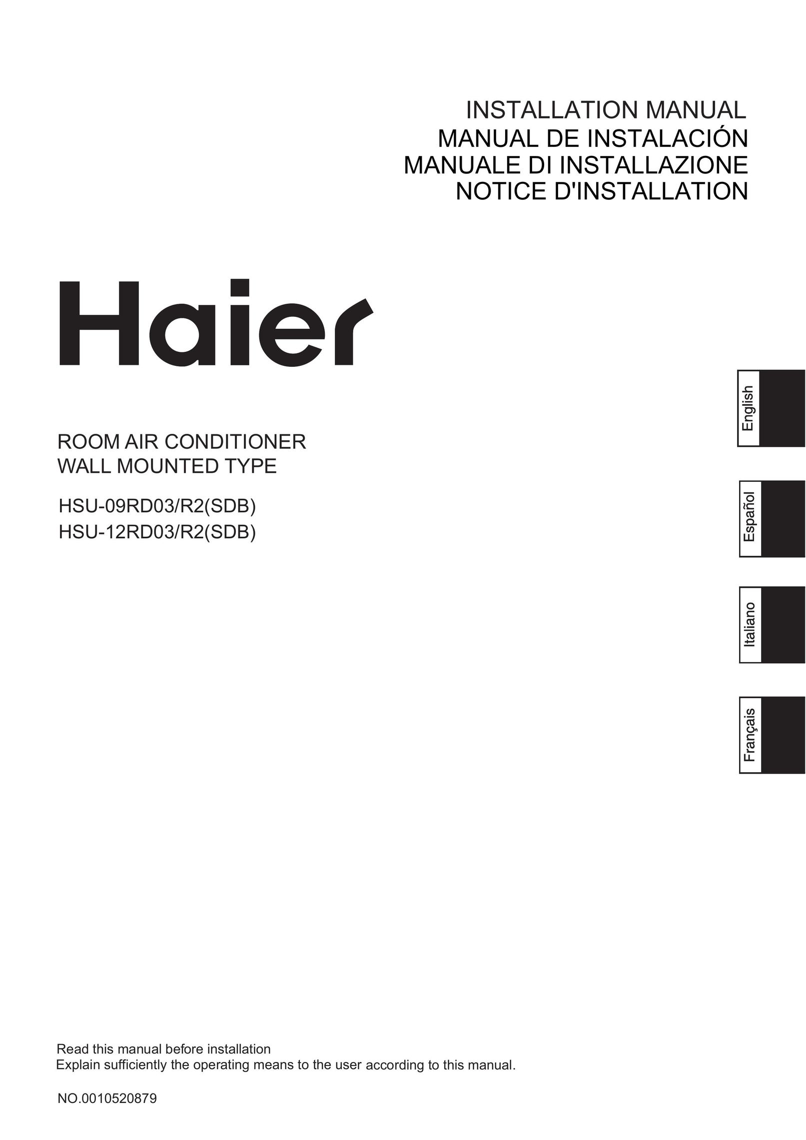 Hitachi HSU-09RD03/R2(SDB) Air Conditioner User Manual