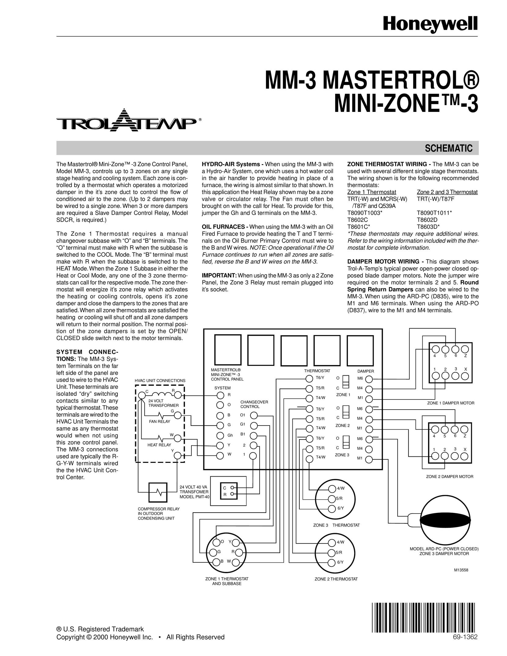 Honeywell MM-3 Air Conditioner User Manual