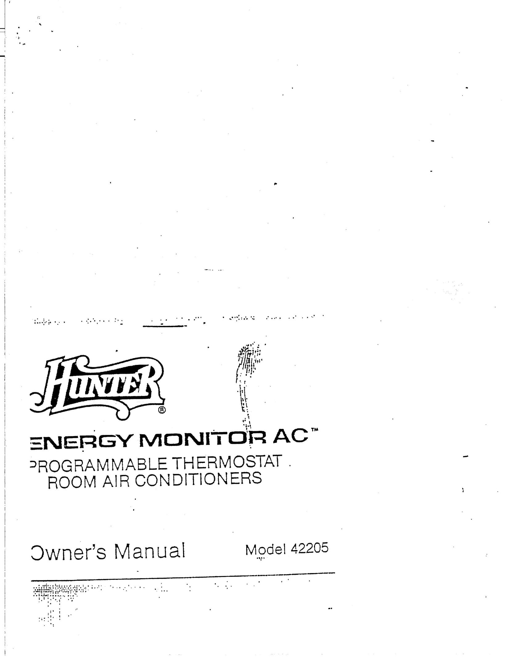 Hunter Fan 42205 Air Conditioner User Manual