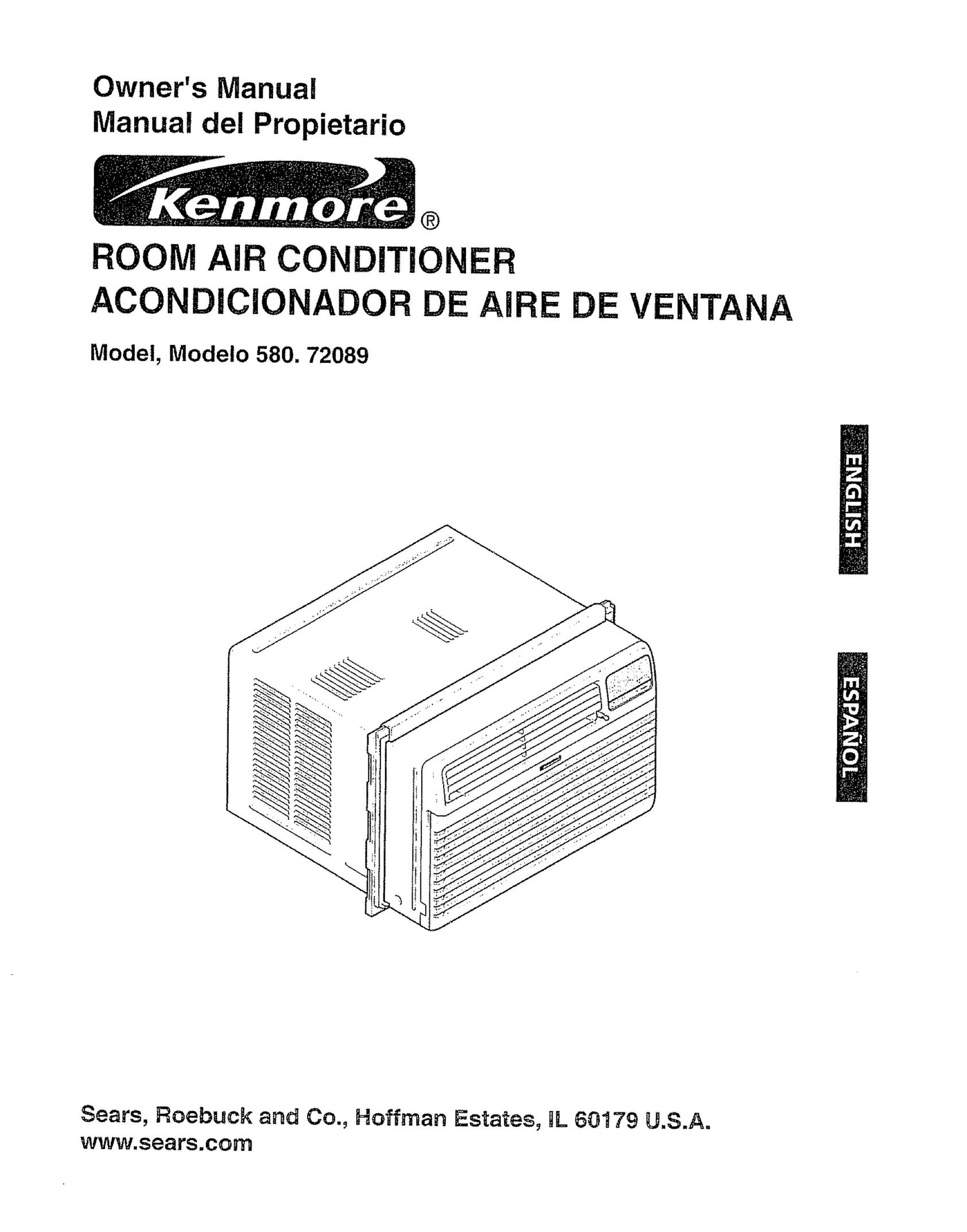 Kenmore 580. 72089 Air Conditioner User Manual