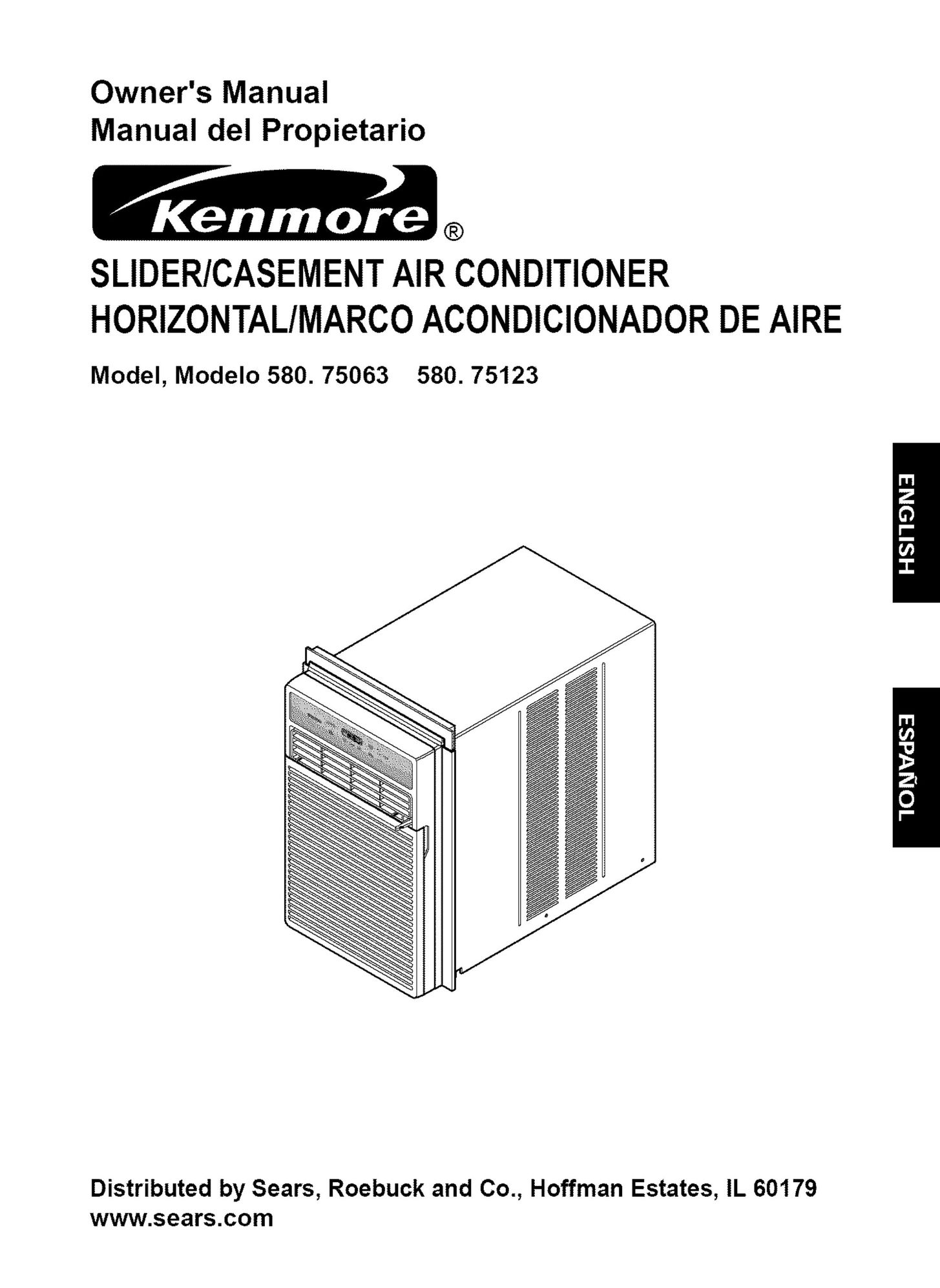 Kenmore 580. 75063 Air Conditioner User Manual
