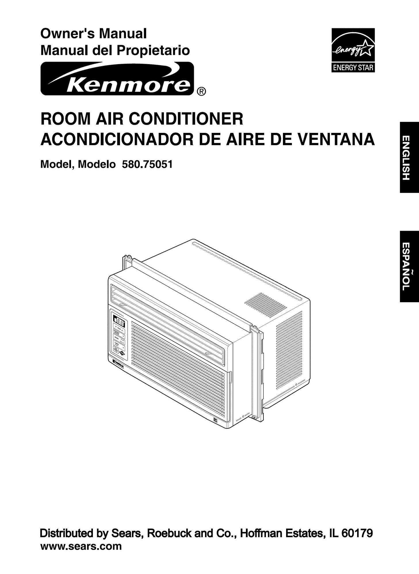 Kenmore 580.75051 Air Conditioner User Manual